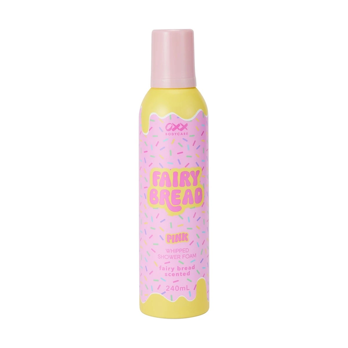 1 OXX Bodycare Pink Whipped Shower Foam 240ml - Fairy Bread Scented, 1 of 6