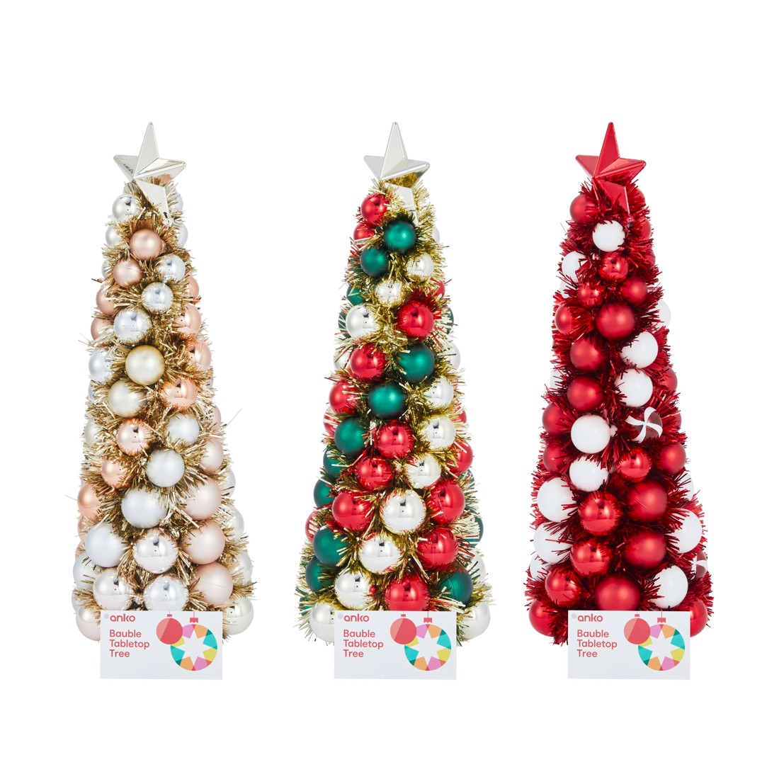 3 Bauble Tabletop Tree - Assorted, 3 of 3
