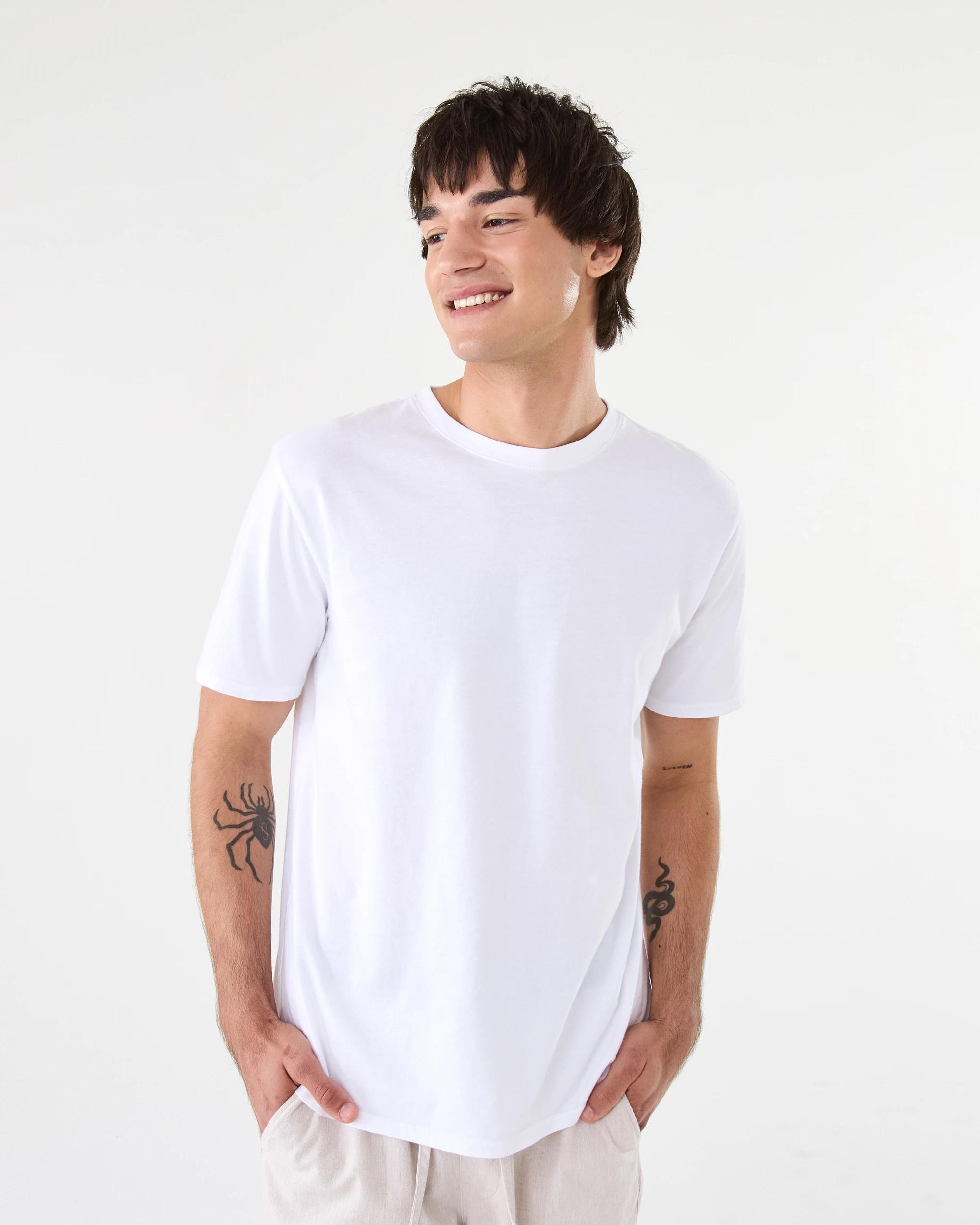 1 Australian Grown Cotton Crew Neck T-shirt WHITE, 1 of 6
