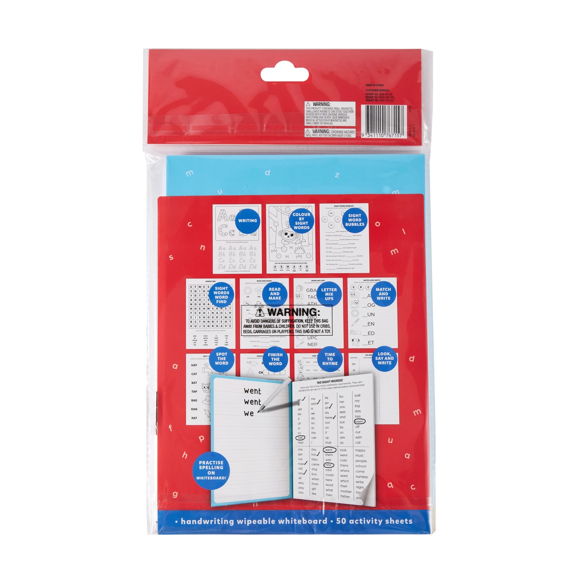 9 Whiteboard Activity and Learning Workbook, 9 of 9