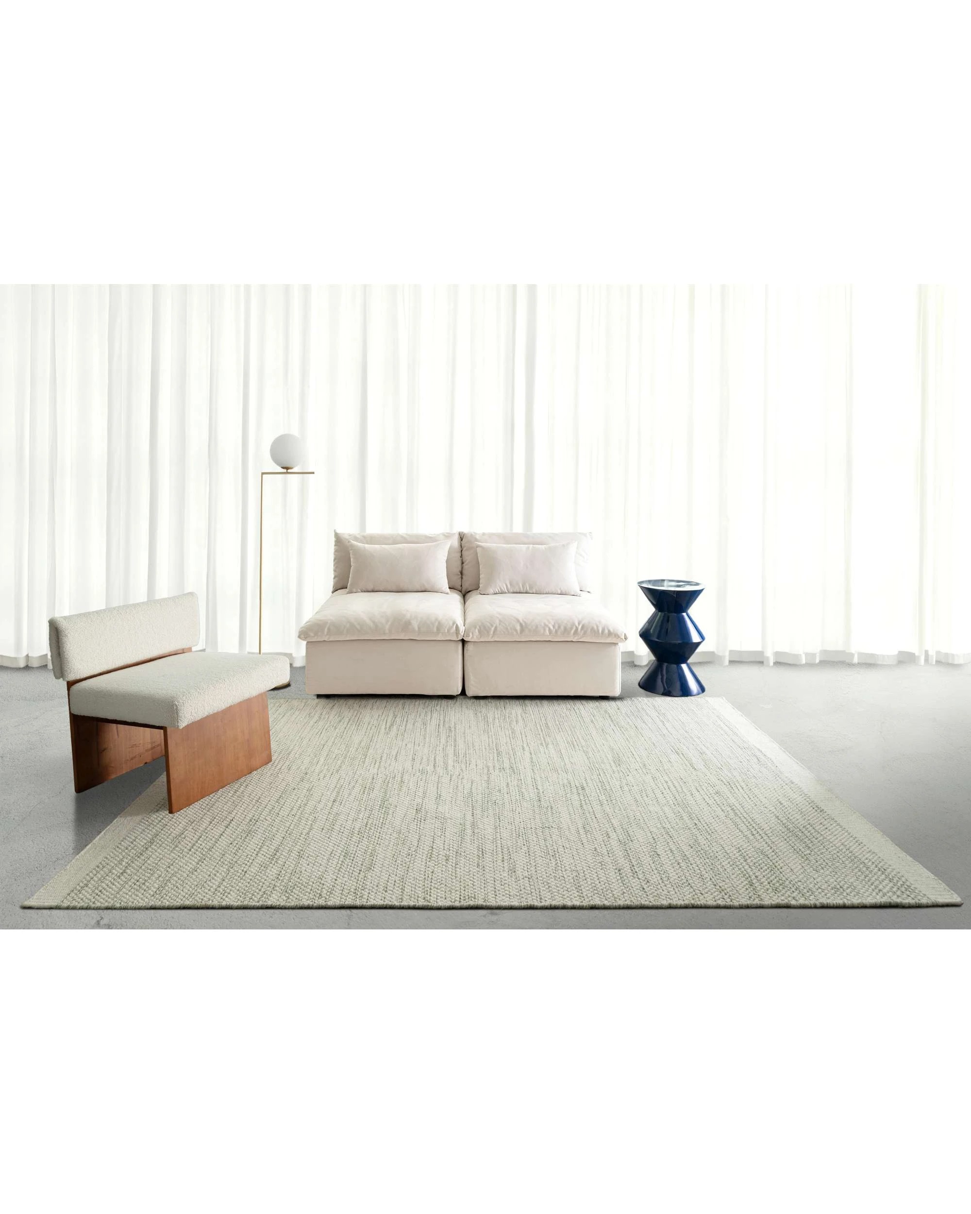 2 Loopsie Opelika Mint Wool Flatweave Rug-400cm x 300cm - Green, 2 of 7
