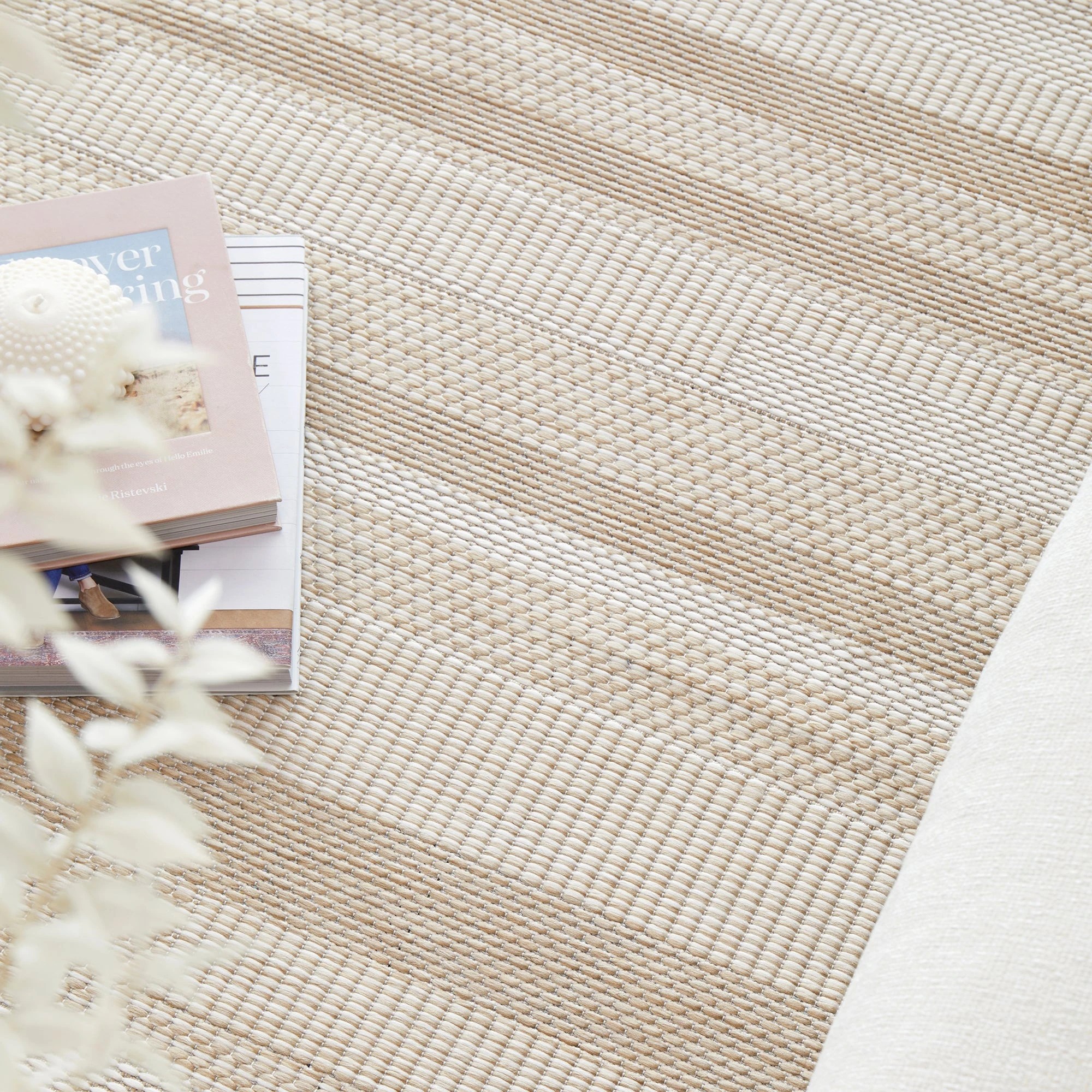 3 Common Ground Rugs Palmline Tilda 230x160cm - Medium Outdoor Rug - Beige, 3 of 7