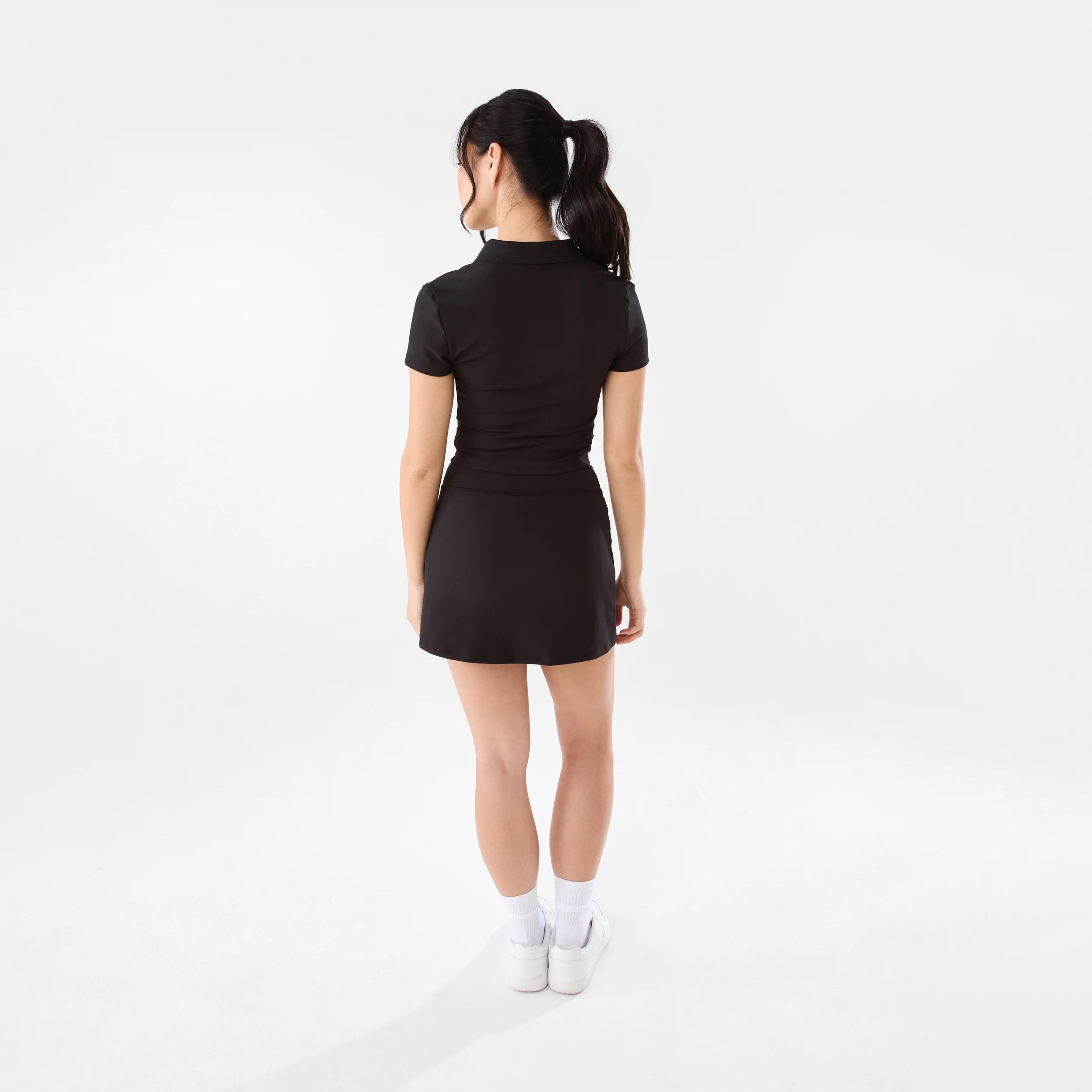 4 Active Womens Rib V-Skort Black, 4 of 7