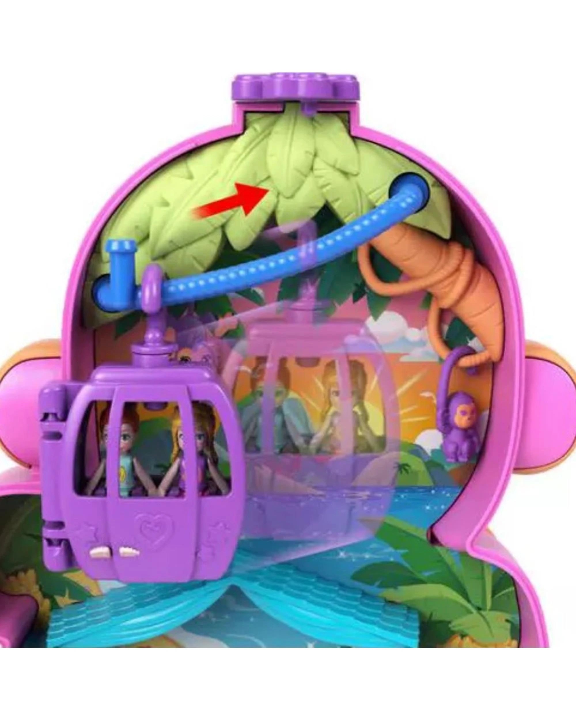 6 Polly Pocket Adventures In Rio Momma Monkey and Baby Playset, 6 of 8