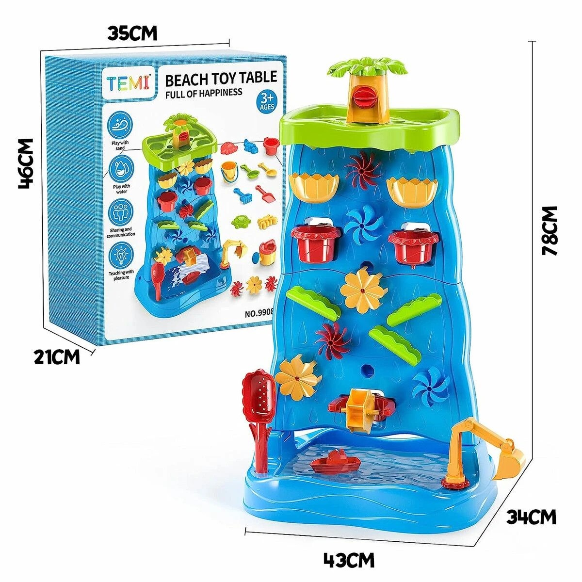 7 AUSWAY Waterfall Wall Water Table Sand Pit Play Ground Activity Centre, 7 of 9