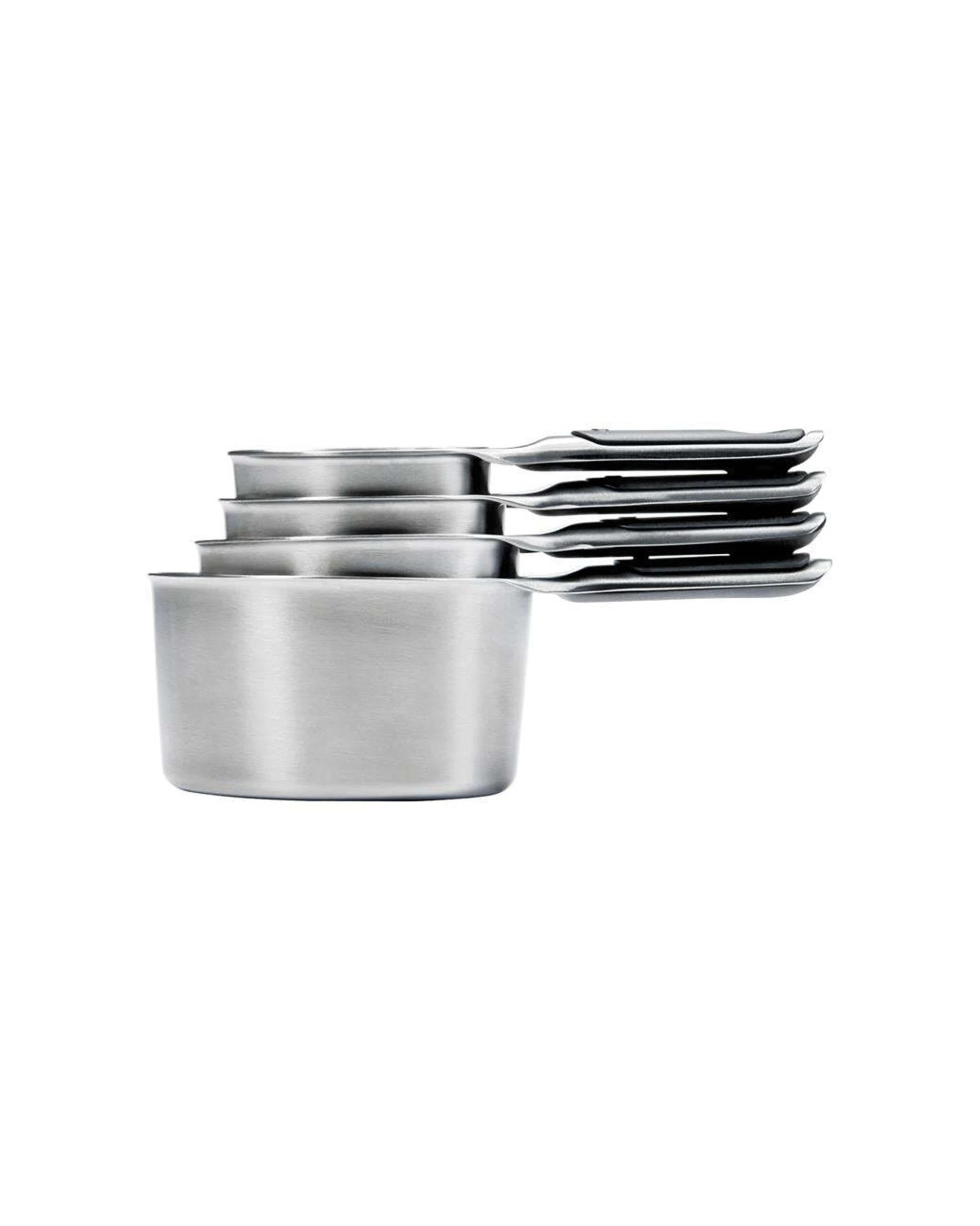 1 Oxo 4pc Good Grips Stainless Steel Measuring Cup Set Magnetic Handles - Silver, 1 of 3