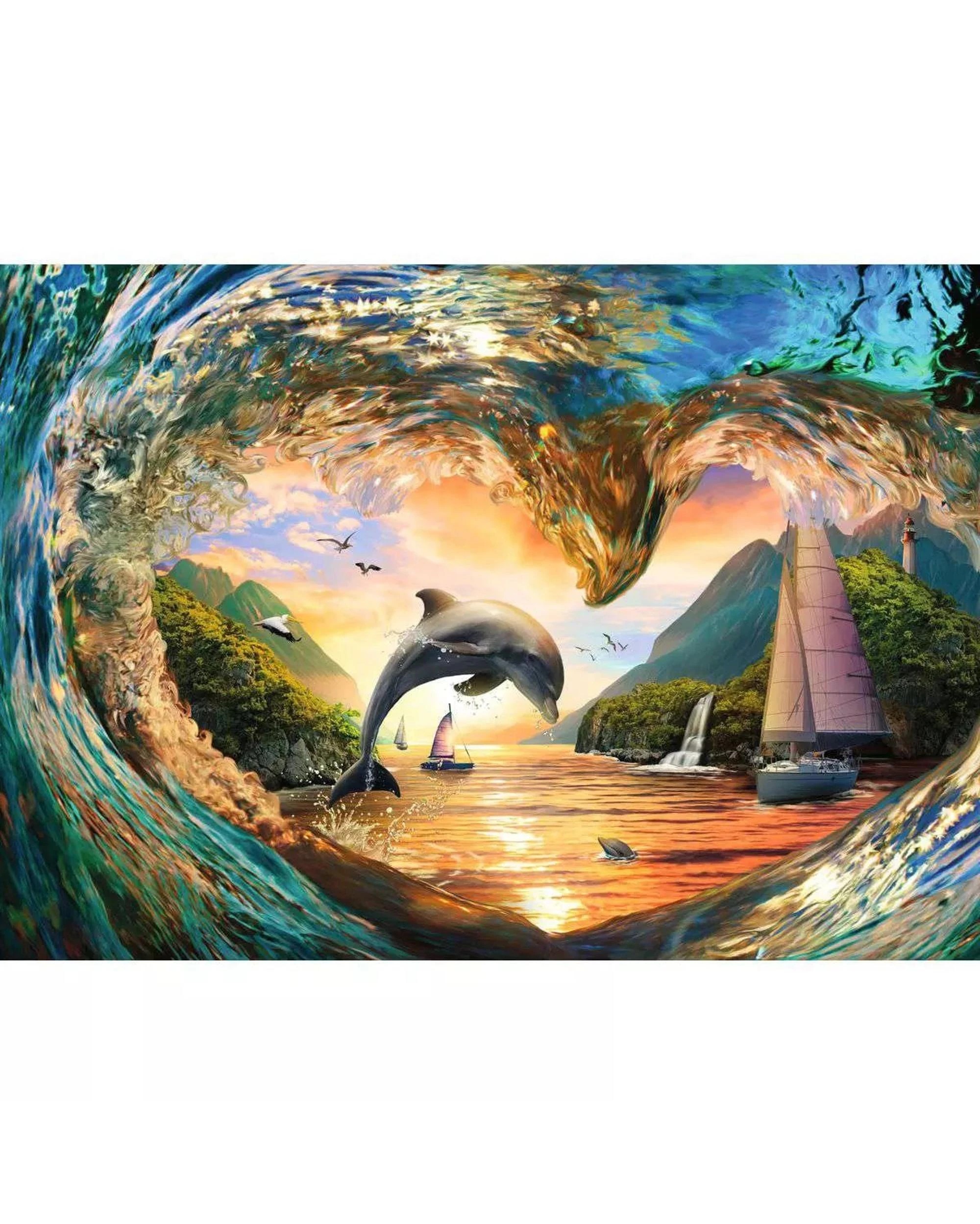2 Ravensburger Sunset Splash 1000 Piece Jigsaw Puzzle, 2 of 3
