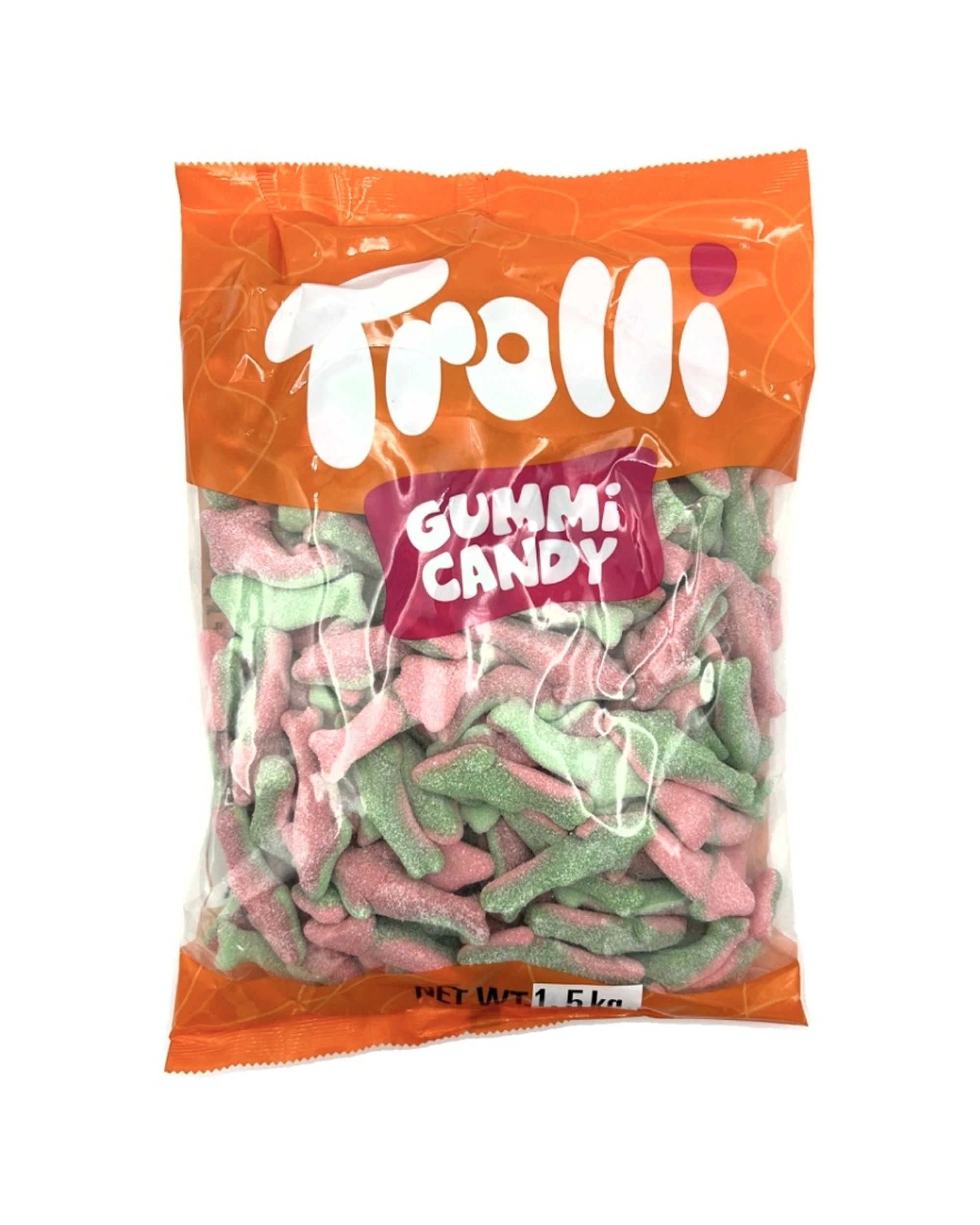 1 Trolli Lollies Bulk Bag Watermelon Shark Gummy Candy 1.5kg - Multi, 1 of 1