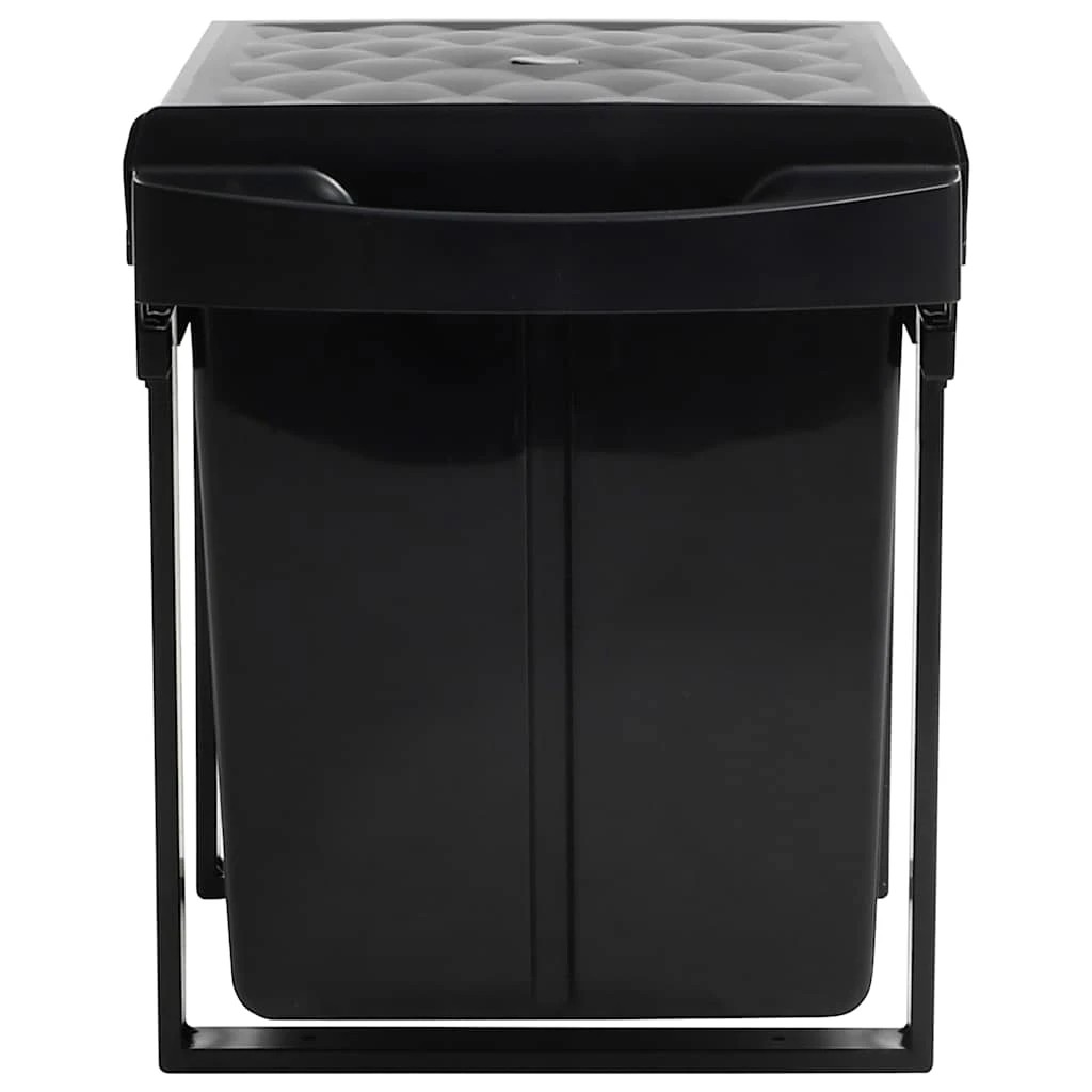 3 Vidaxl Kitchen Cupboard Pull-out Dustbin Soft-close 48 L - Black, 3 of 7