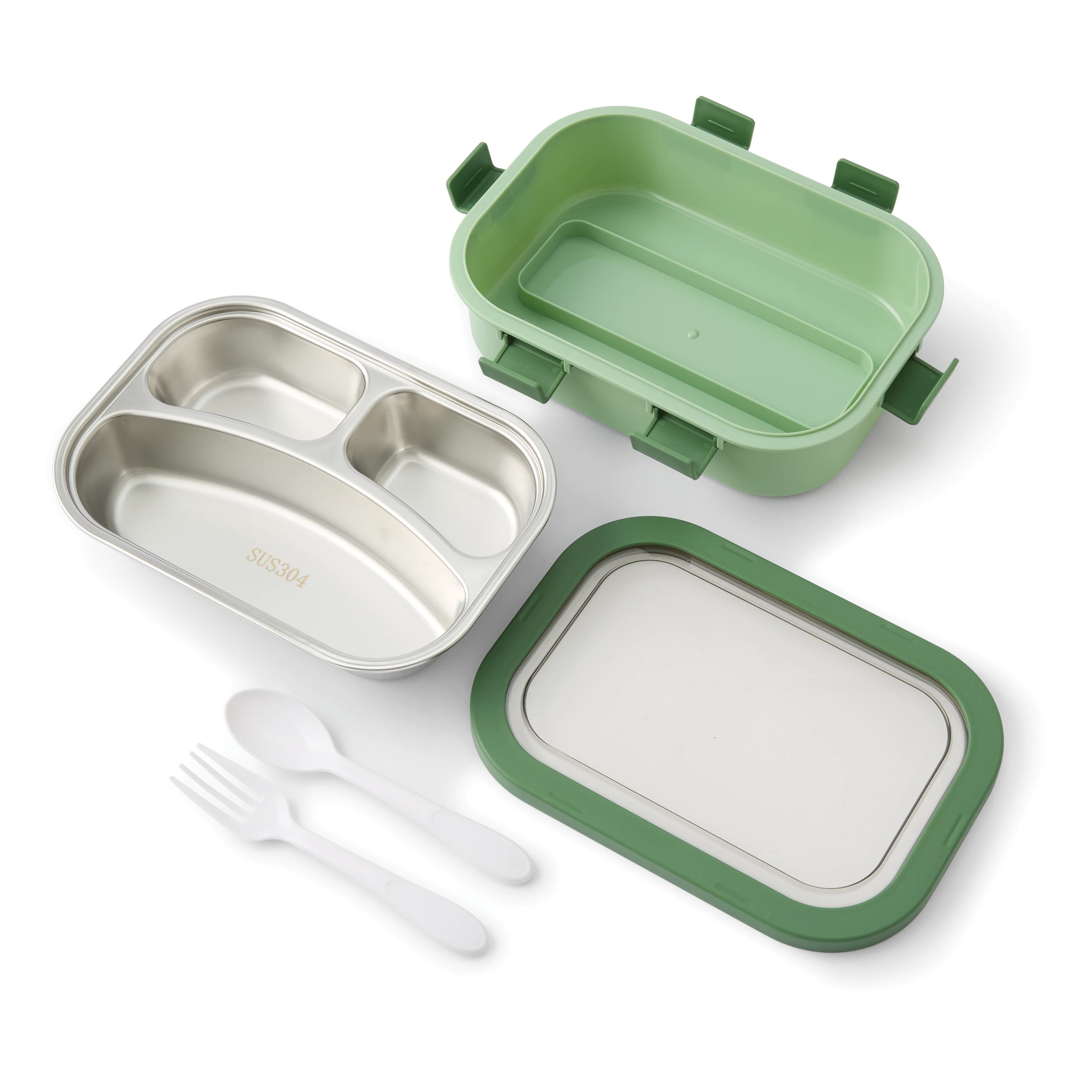 9 650ml Green Stainless Steel Lunch Box, 9 of 10