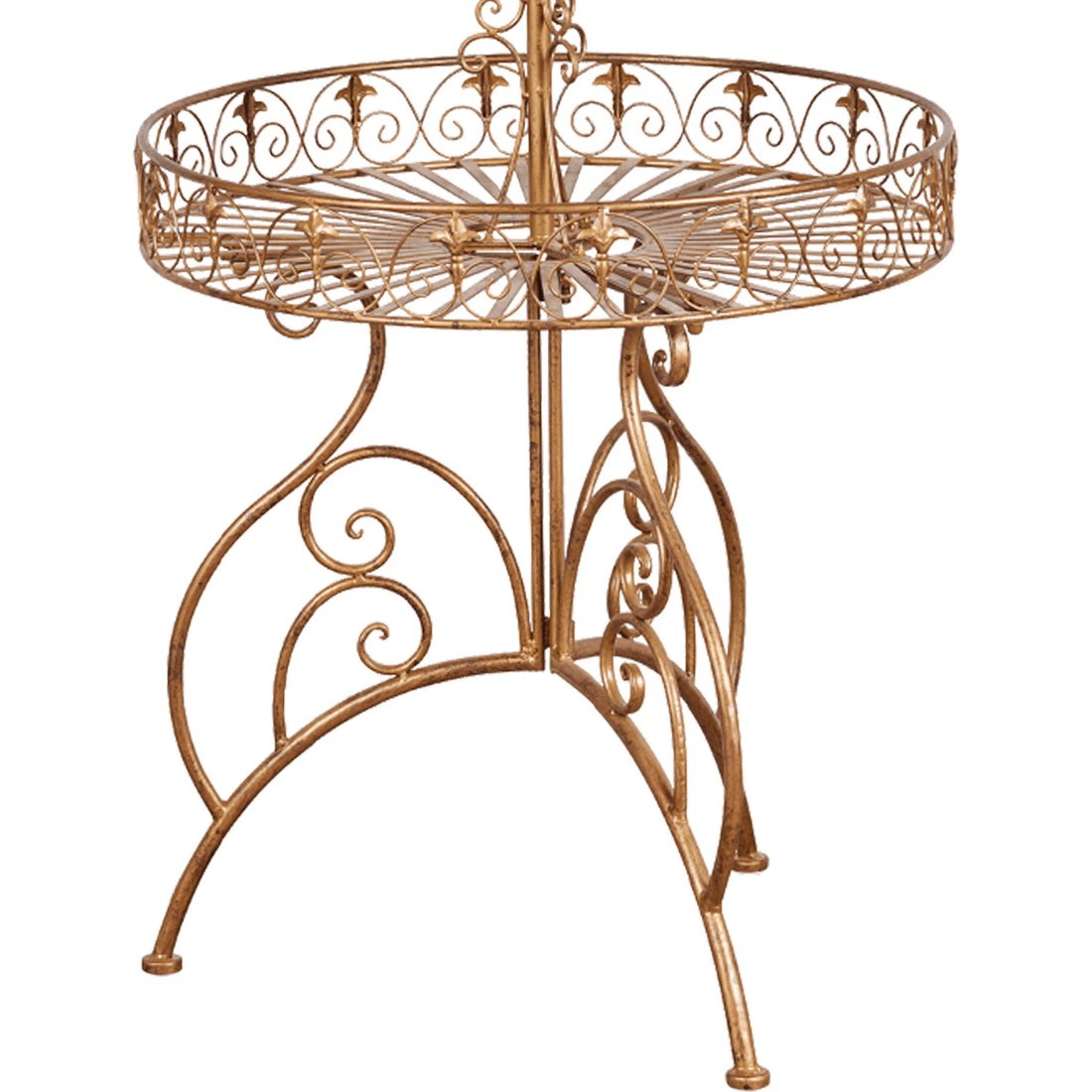 2 Christabelle Antique Gold 2-tier Metal Display Stand, 2 of 7