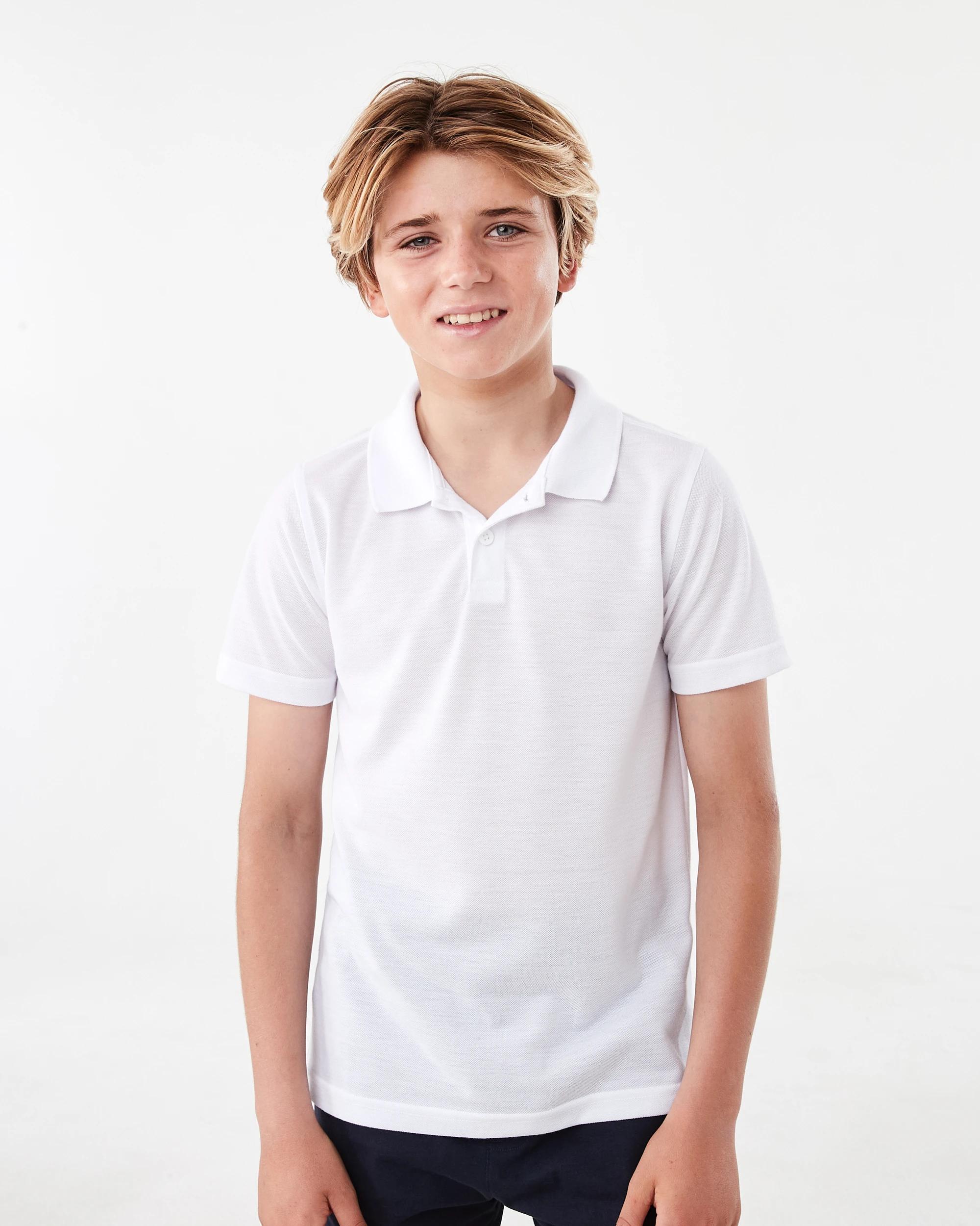 1 School Polo T-shirt White, 1 of 7