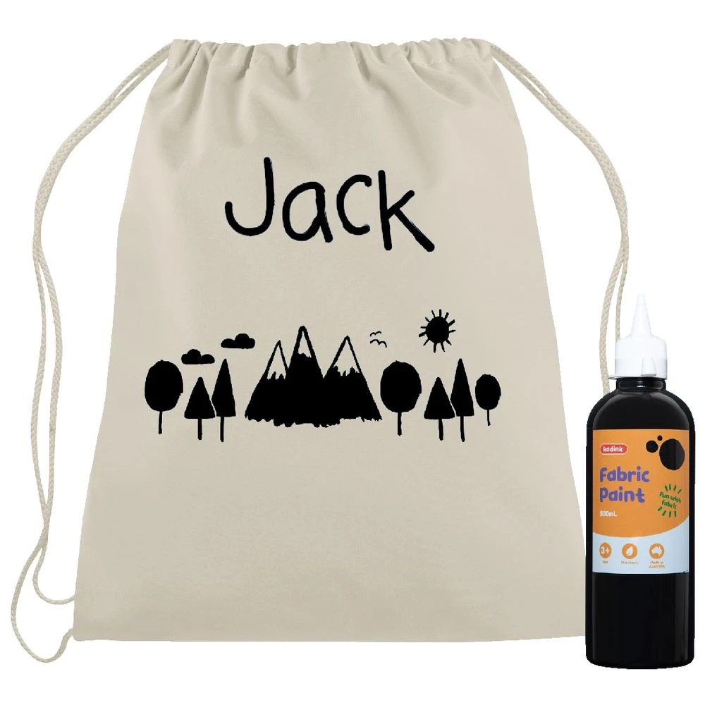 3 Kadink Fabric Paint 500mL Black, 3 of 3