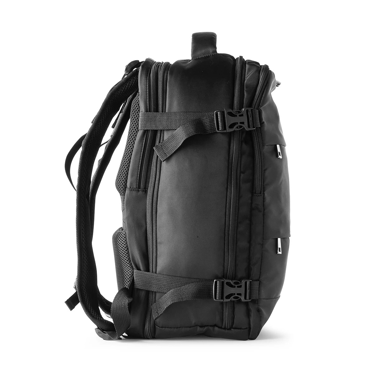 6 Expandable Travel Backpack - Black, 6 of 10