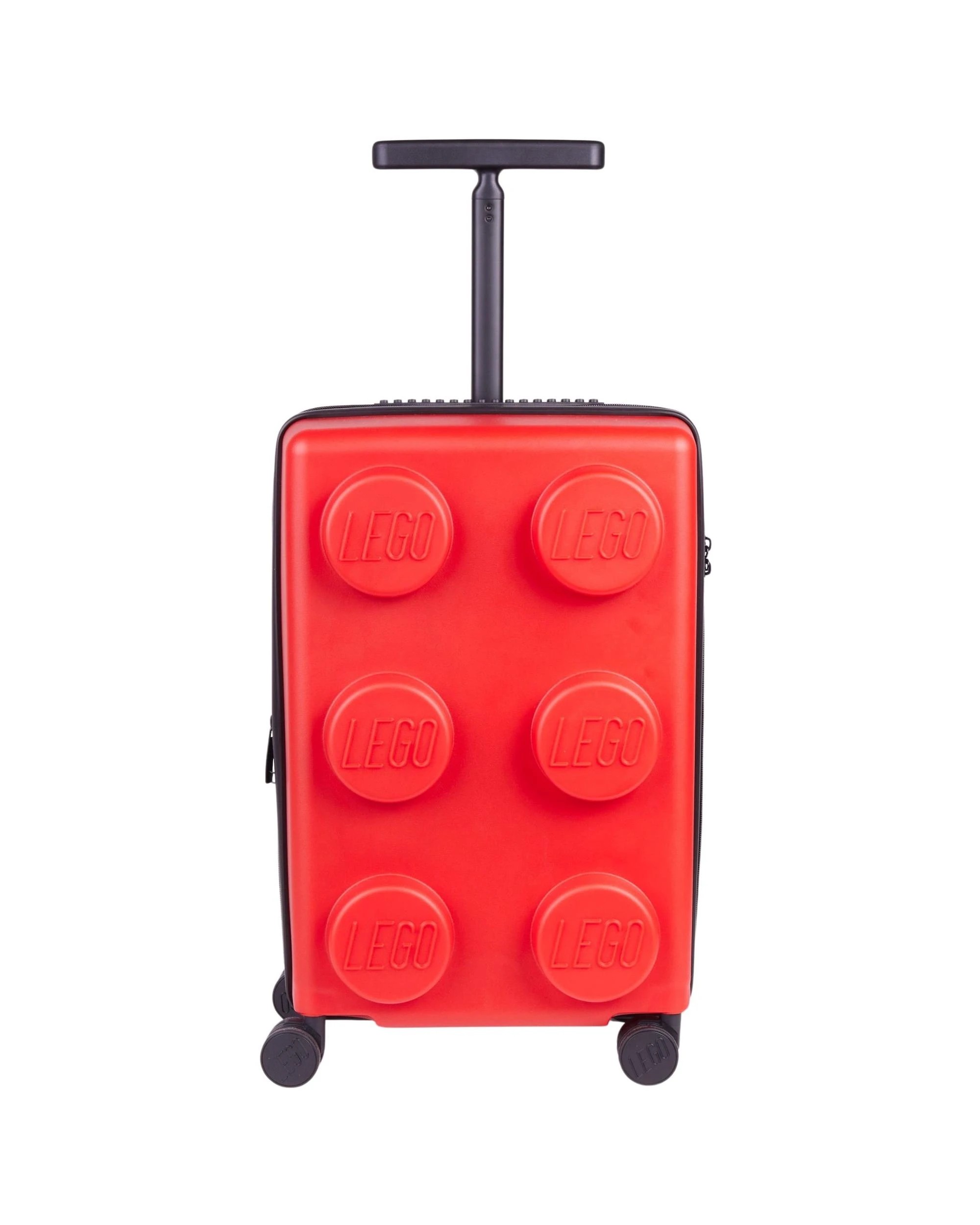 2 LEGO Brick 2x3 Bright Red Expandable Trolley Luggage, 2 of 4
