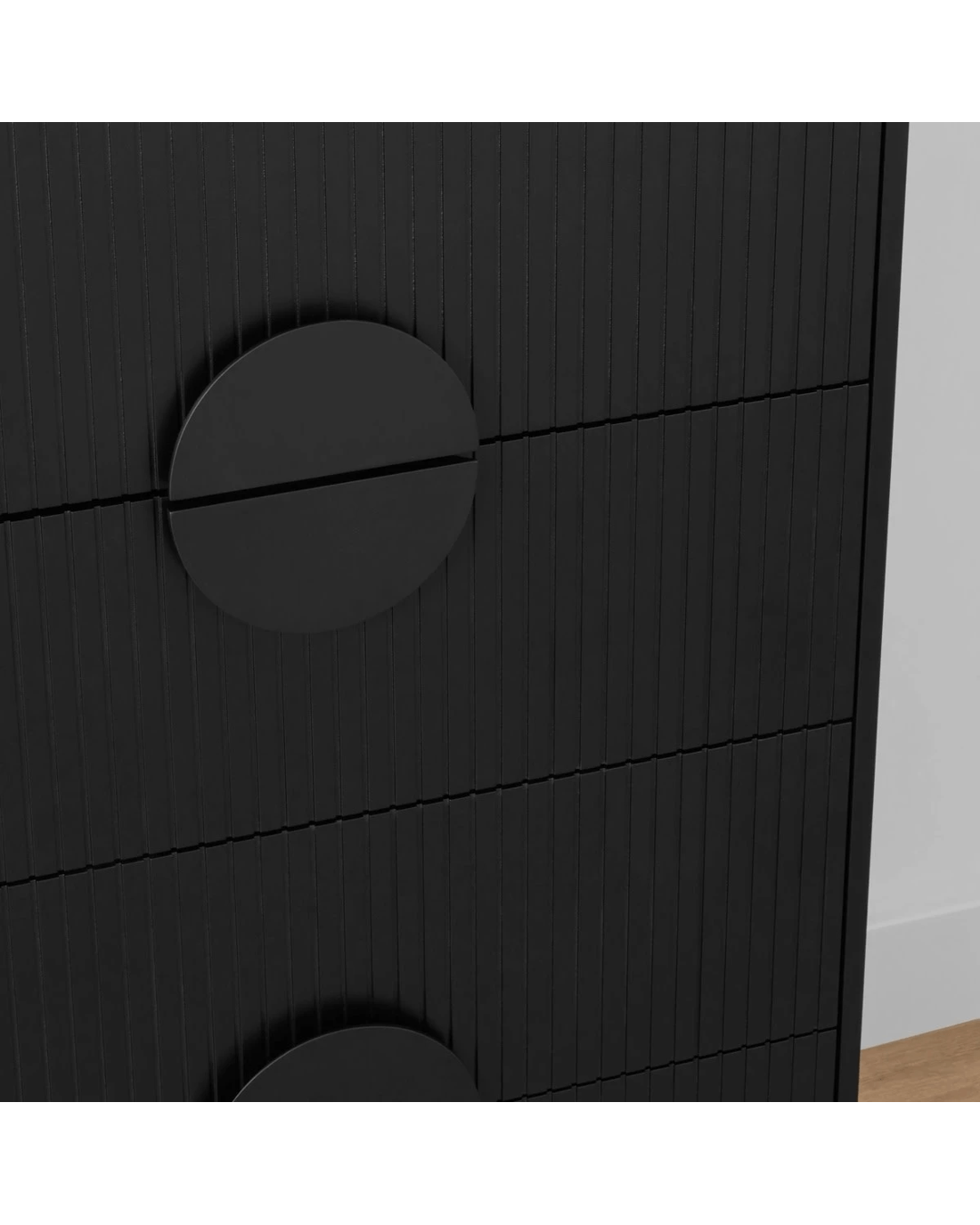 6 Stevie 4 Drawer Chest - Black, 6 of 9