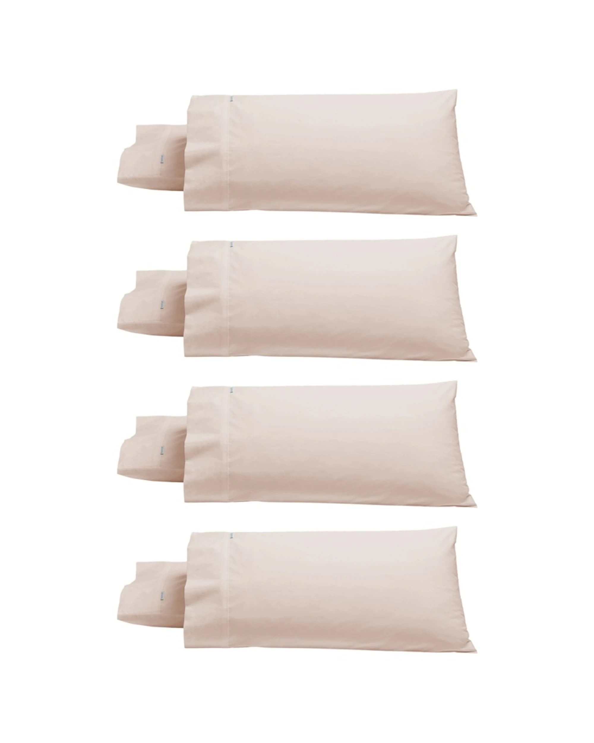 1 Bianca Heston 300TC Cotton Percale King Pillowcase 4PK 48x74cm - Pink, 1 of 1