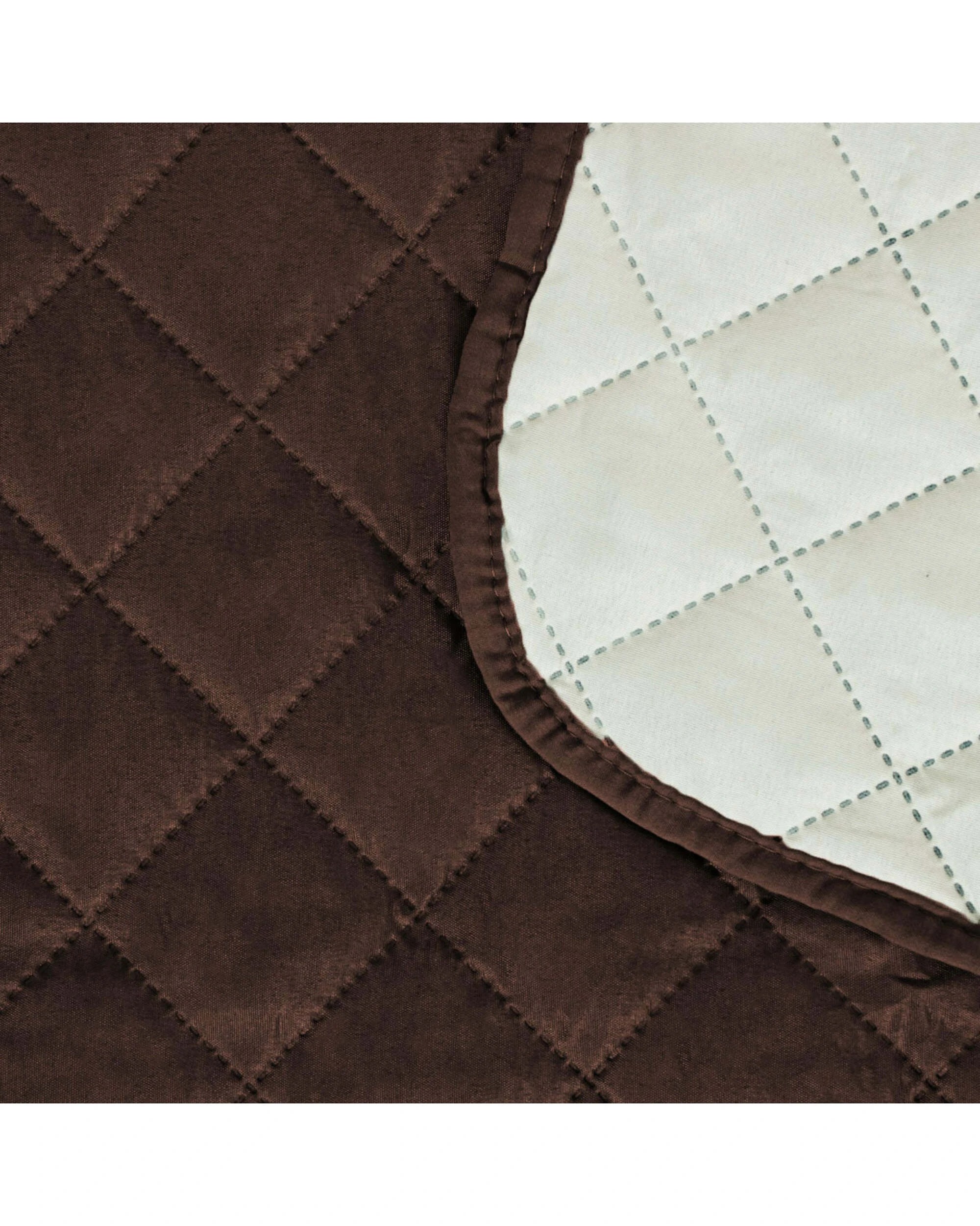 2 Smarcute 3 Seater Quilted Reversible Sofa Cushion with Straps - Brown, 2 of 5