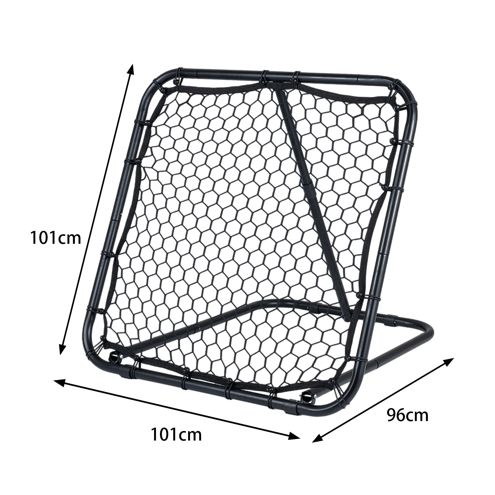1 Costway 101x101cm Football Rebounder Kickback Rebound Net w/7 Adjustable Angle, 1 of 3