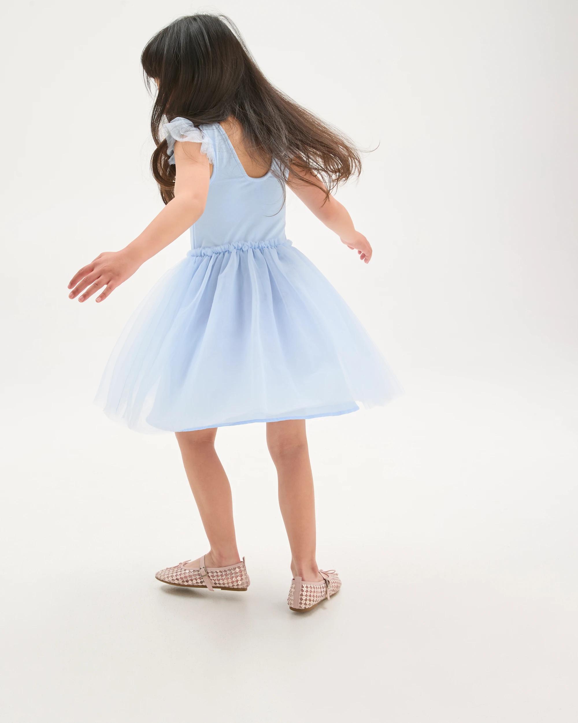 5 Target Kids Occasion Princess Sequin Tulle Dress BLUE, 5 of 7