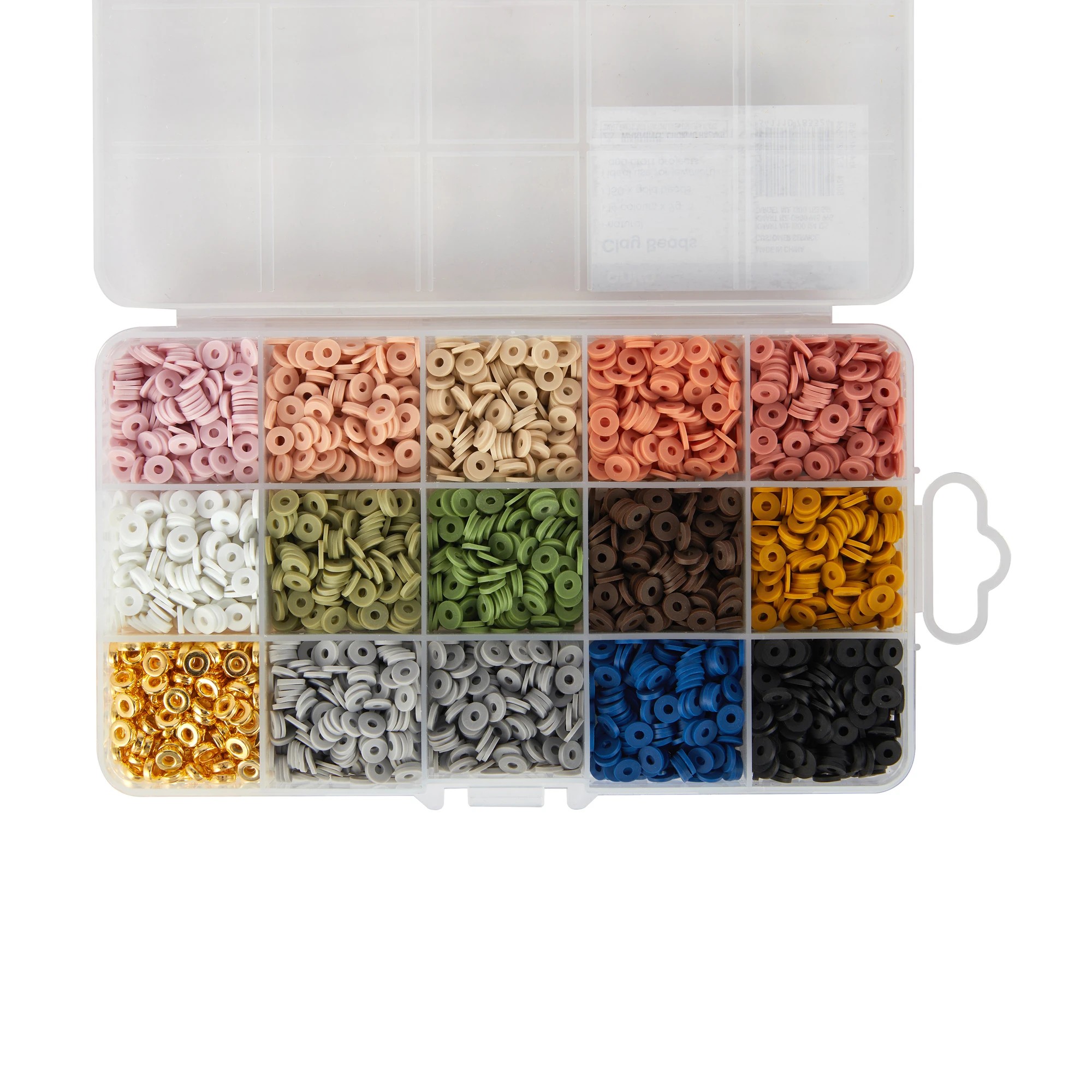 2 Clay Beads - Natural, 2 of 2