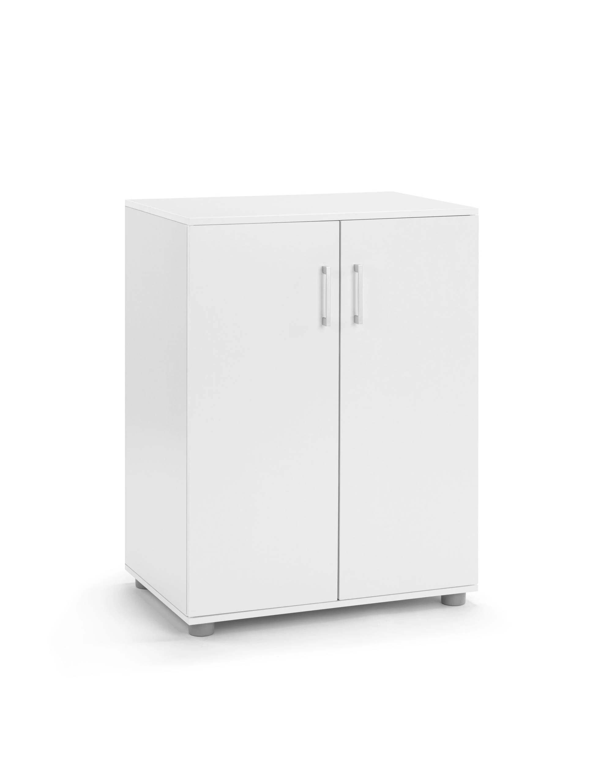 1 Kodu Pantry Cupboard General Storage Cabinet 2 Door 2 Tier Shelf Multipurpose - White, 1 of 10