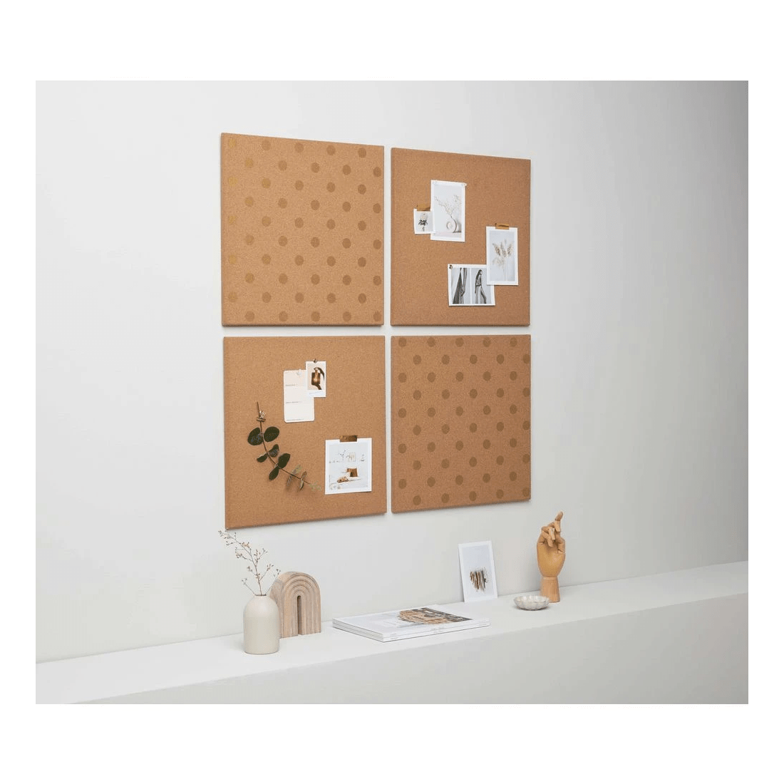 3 Otto Square Corkboard 43 x 43cm Gold Spots, 3 of 5