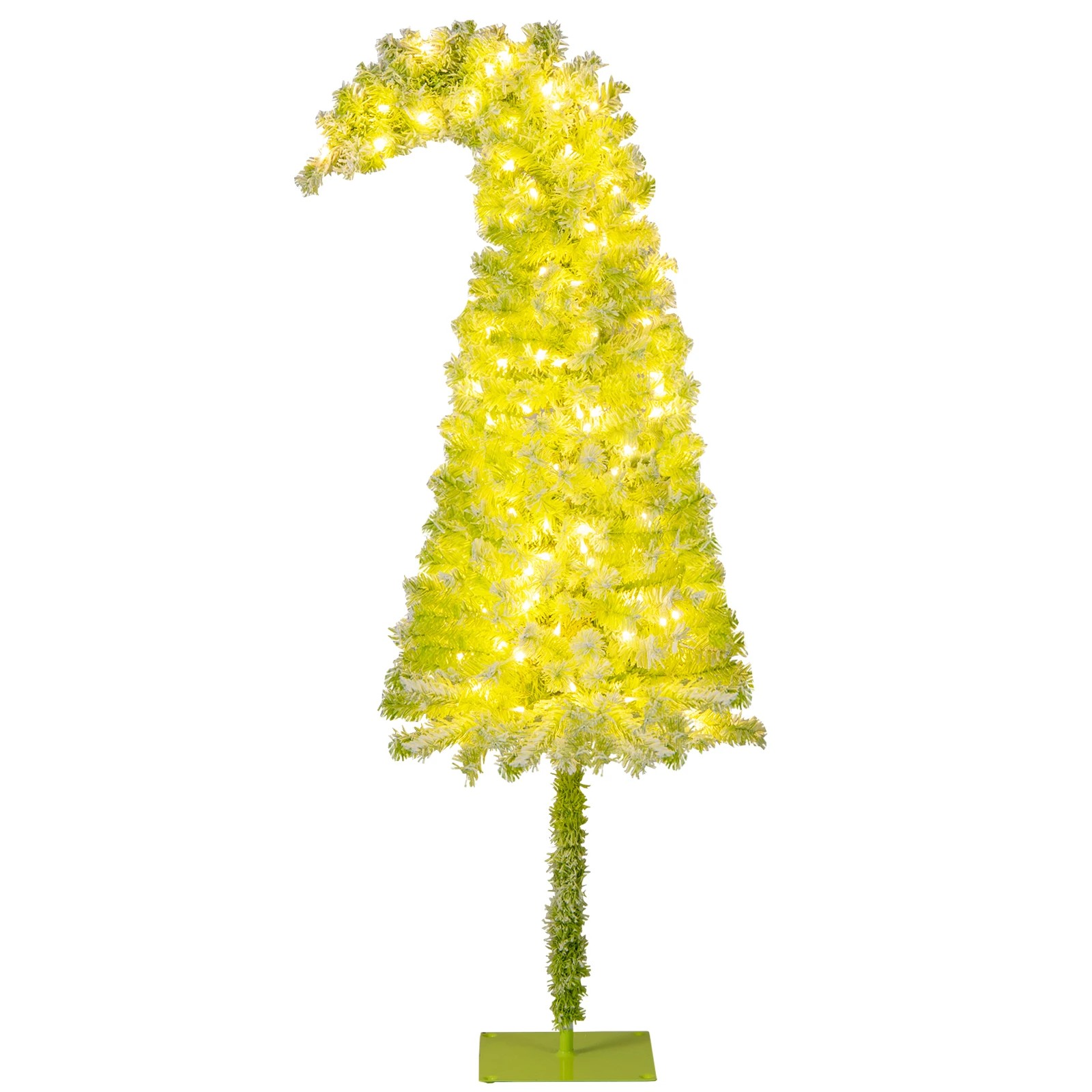 6 Costway 1.8M Pre-Lit Christmas Tree Bendable Top Whimsical Artificial Xmas Tree w/120 LEDs, 6 of 6