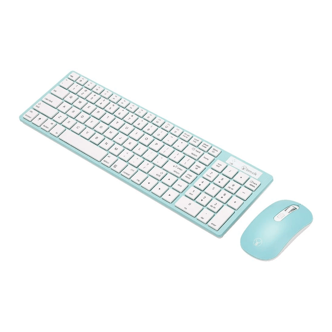 4 Bonelk KM-322 Slim Wireless Keyboard & Mouse Combo Teal, 4 of 4
