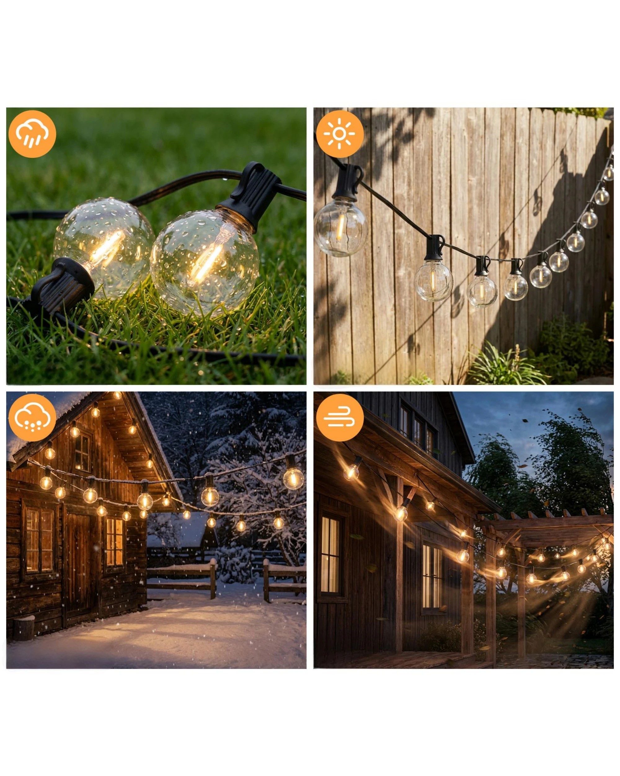 7 Advwin Outdoor Festoon String Lights Outdoor 15M Waterproof, 7 of 8