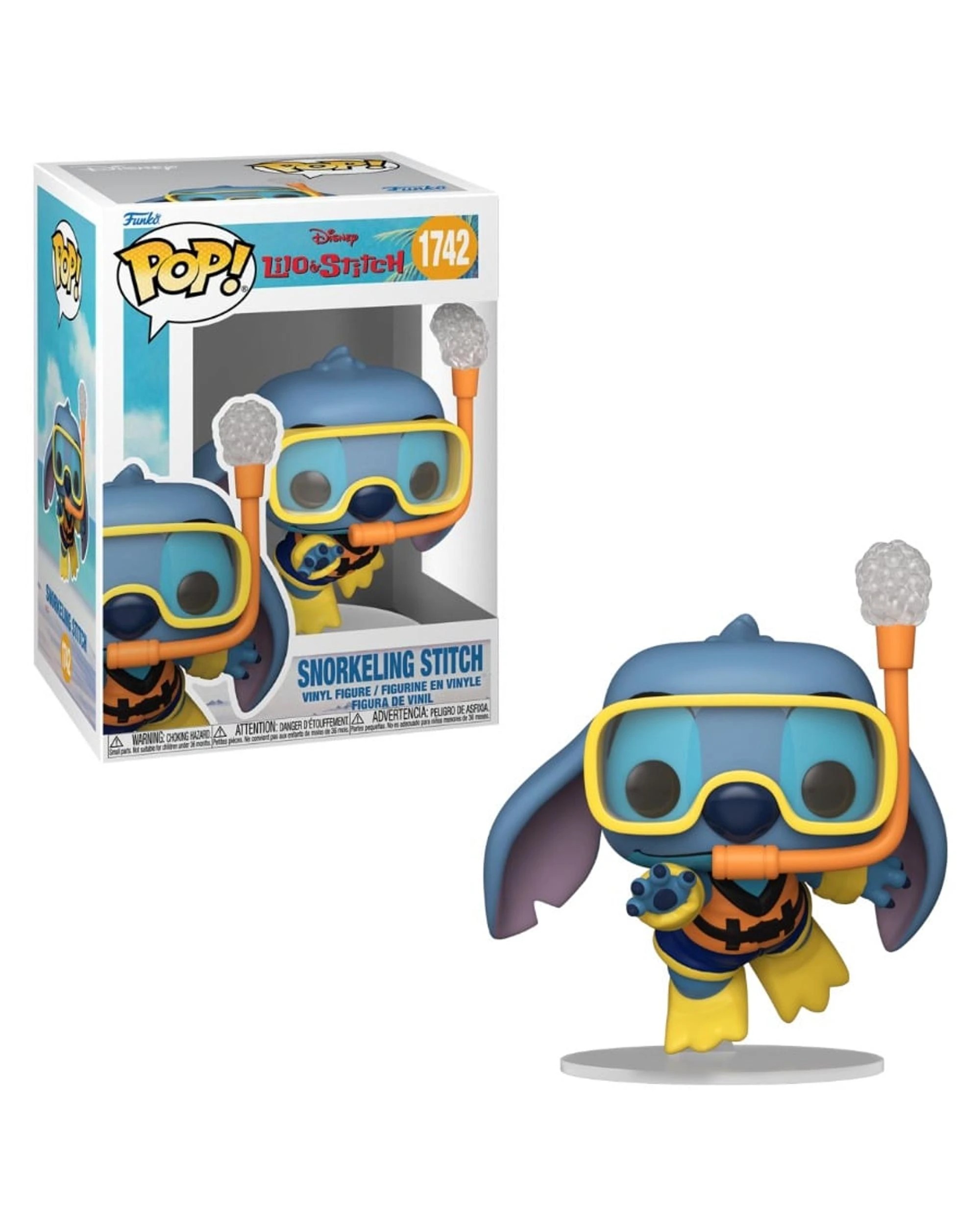 1 Disney Lilo and Stitch Stitch Snorkelling Funko POP! Vinyl, 1 of 2