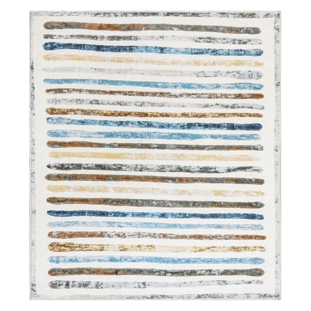 1 Marlow Machine Washable Floor Rug Strip Pattern, 1 of 8