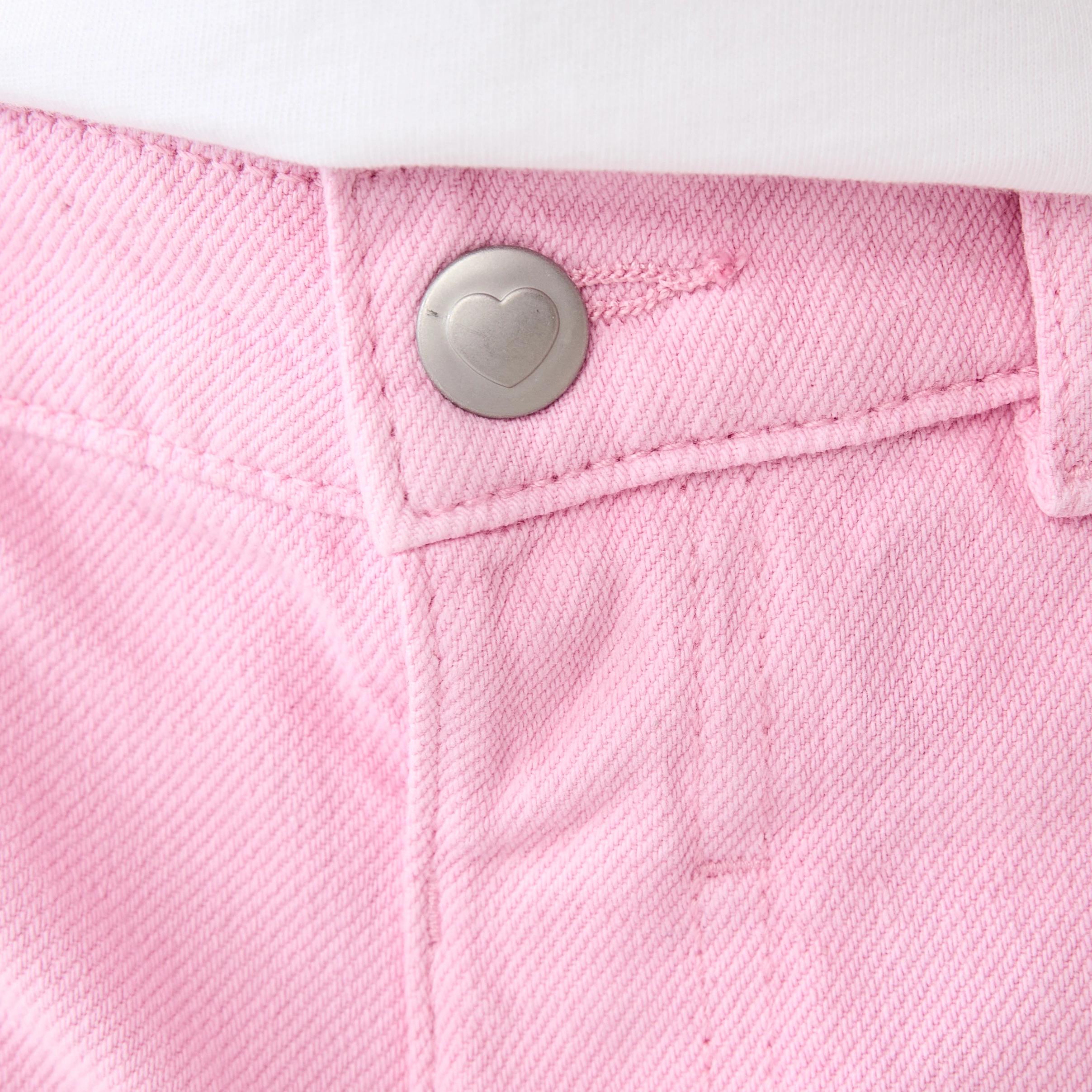 3 Denim Acid Wash Shorts BUBBLEGUM PINK, 3 of 6