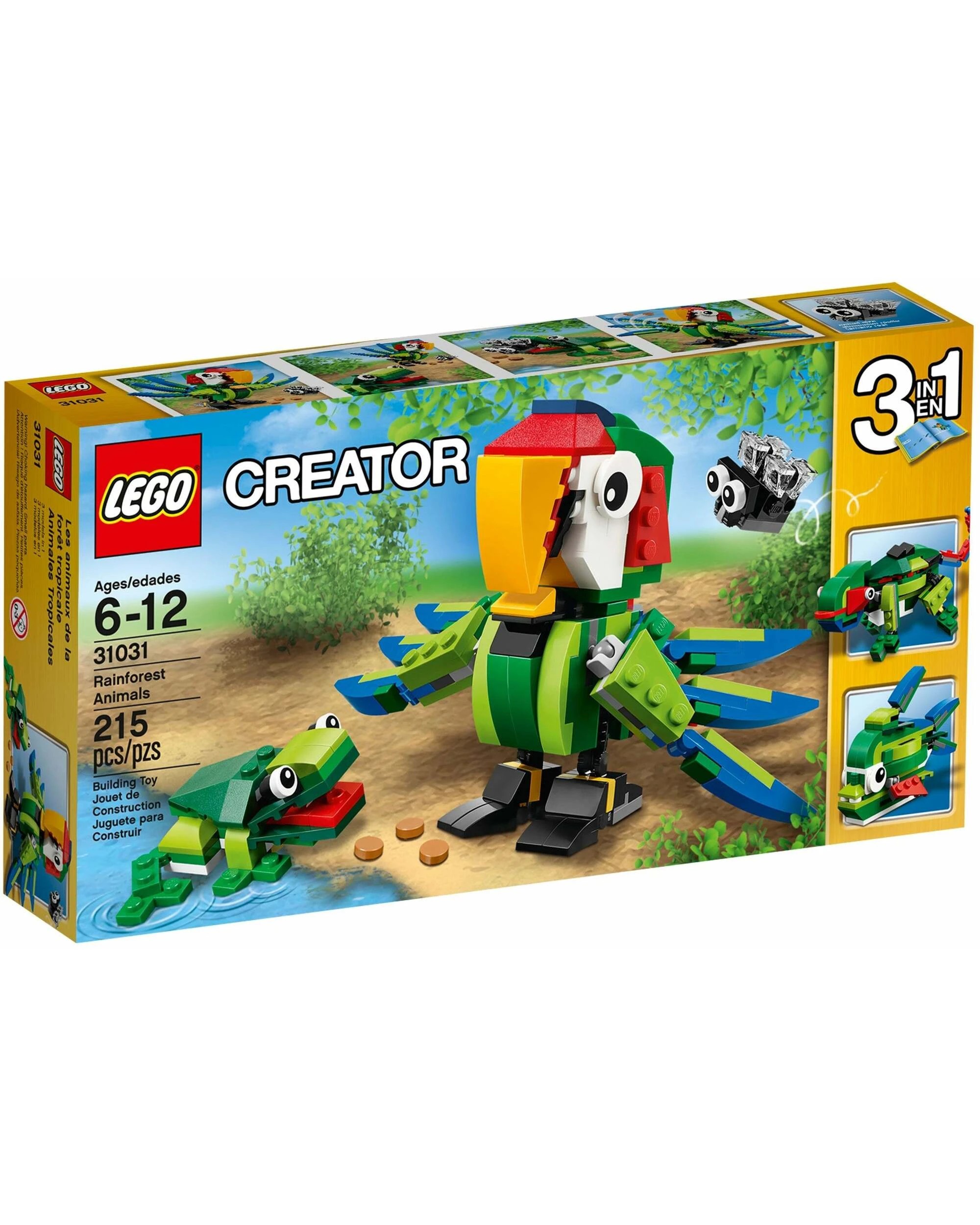 1 LEGO 31031 Rainforest Animals 3-in-1 Parrot, Frog & Fly, 1 of 3