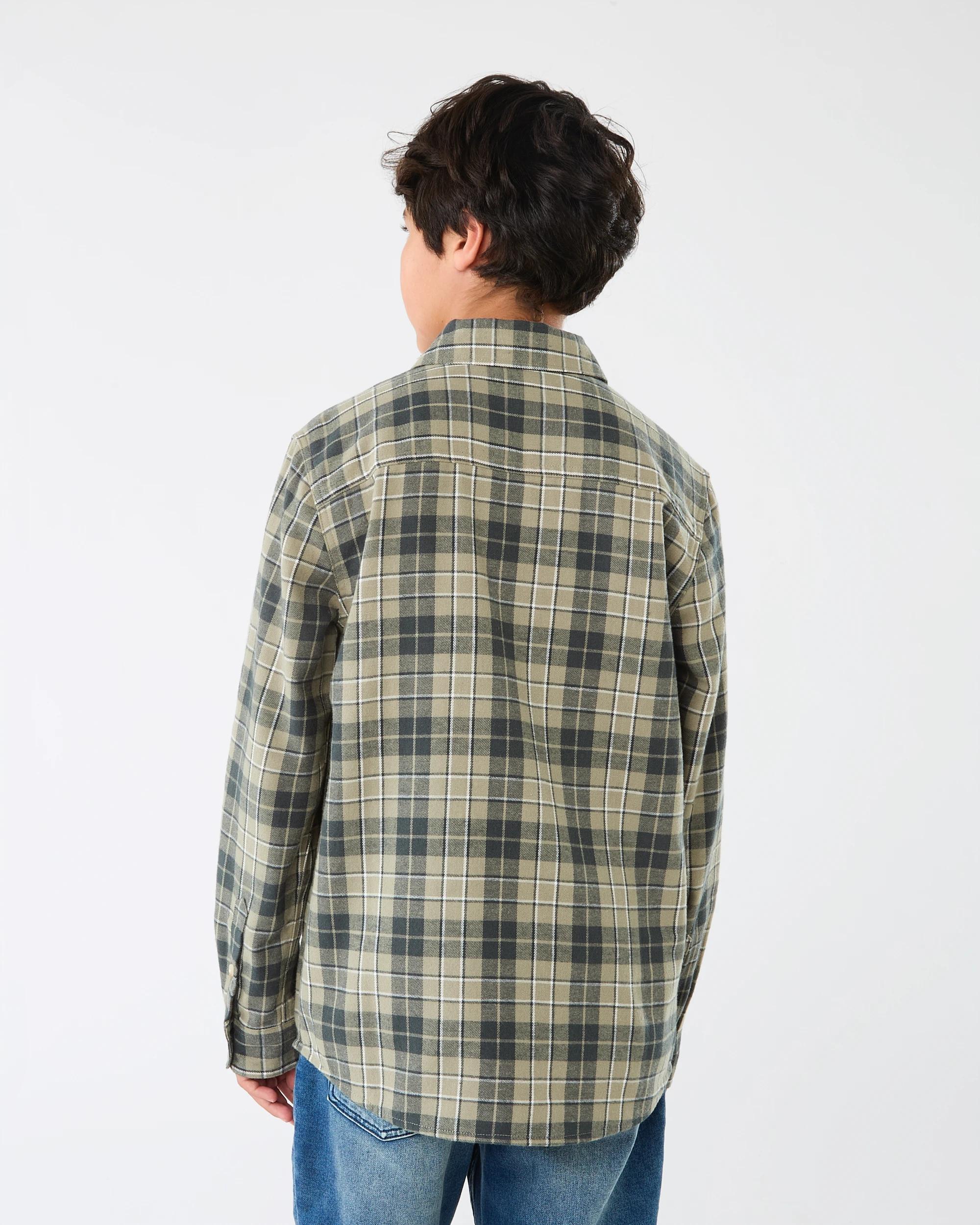 2 Brushed Check Shirt Grn Check, 2 of 7