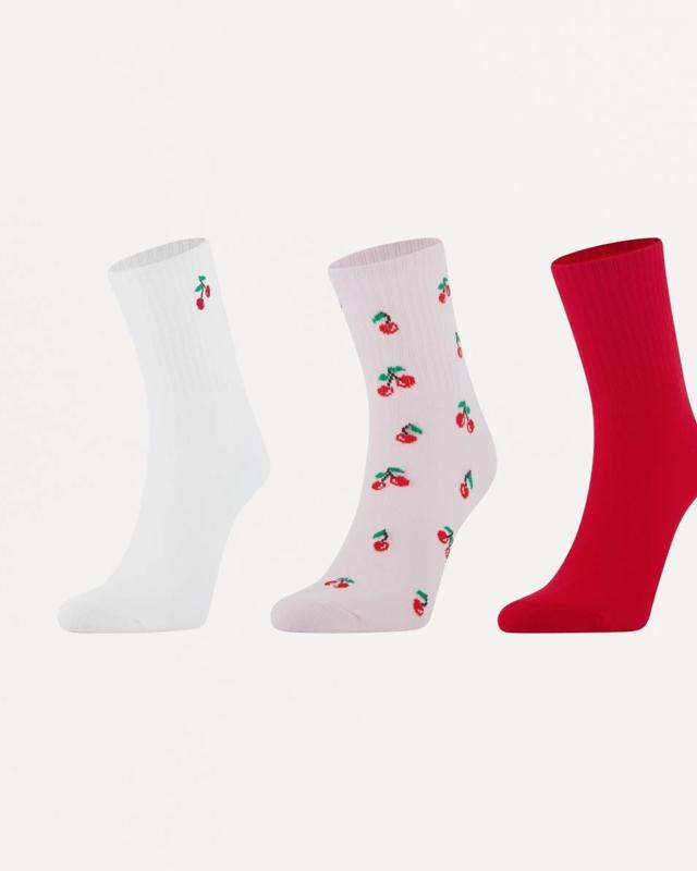 3 Pack Rib Quarter Crew S