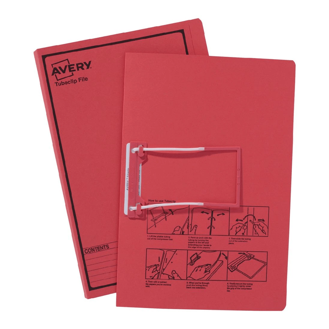 1 Avery Foolscap Tubeclip File Red, 1 of 7