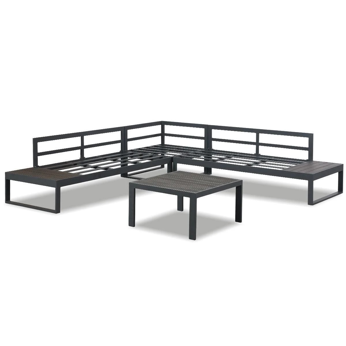 7 Moda Living Hampton Aluminium Outdoor Sofa Seating Set - Charcoal, 7 of 9