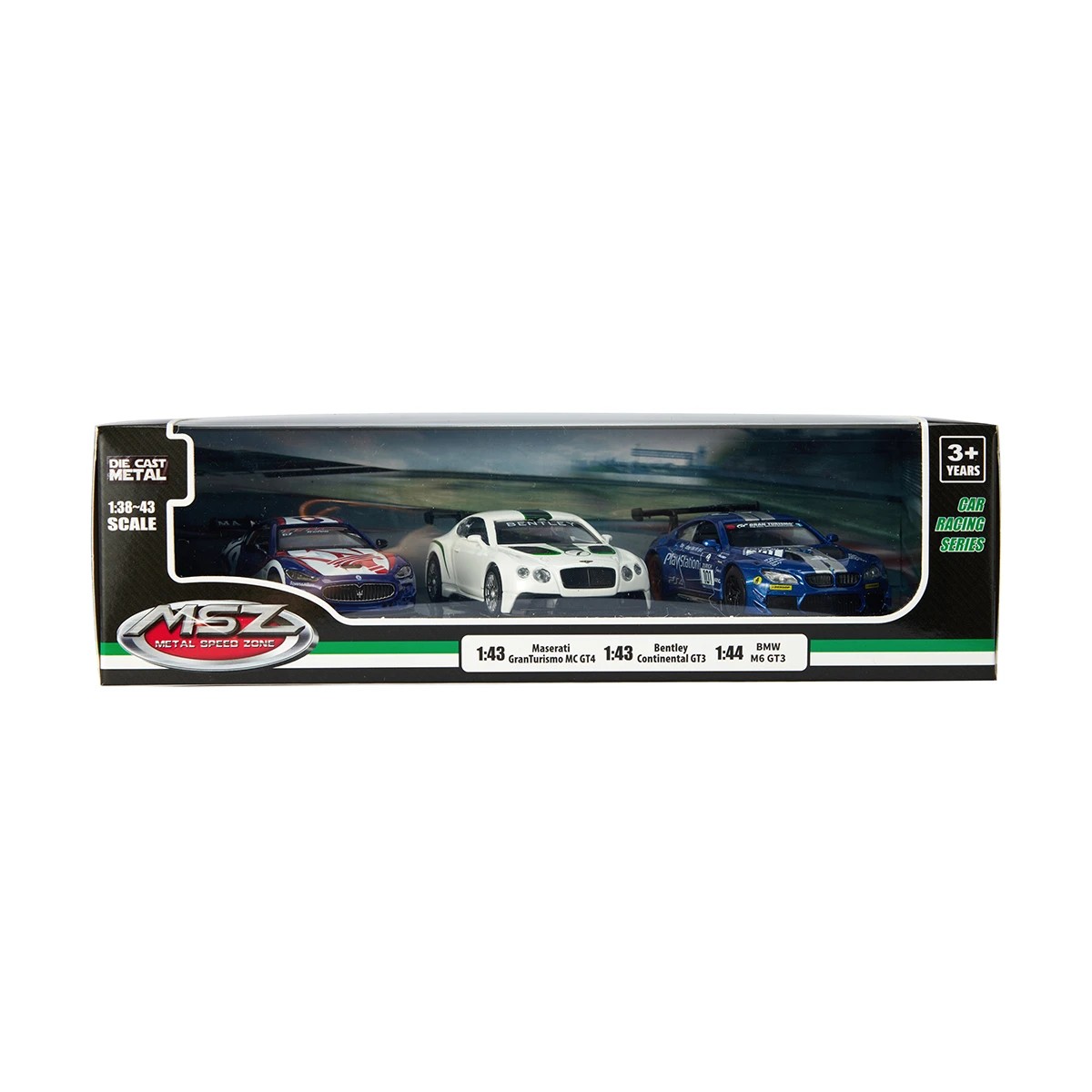 1 3 Pack Metal Speed Zone 1:38-43 Scale Diecast Cars, 1 of 9