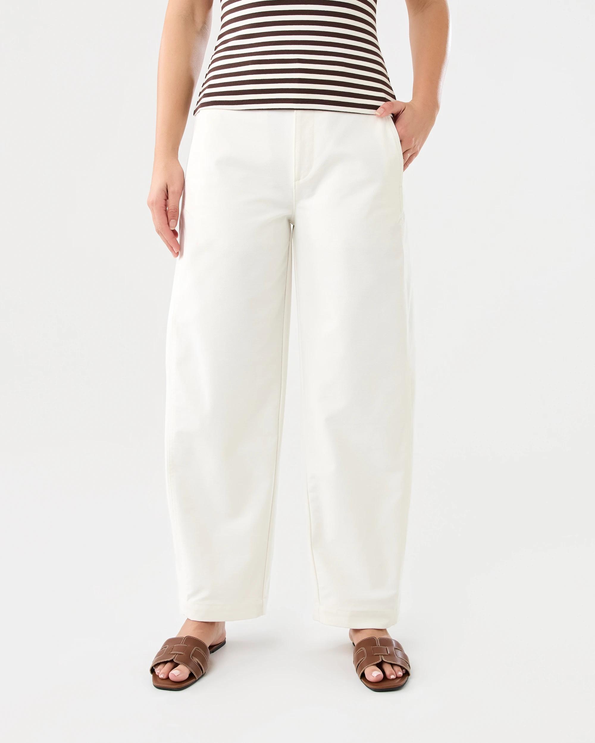 1 Barrel Leg Pants Ecru, 1 of 8
