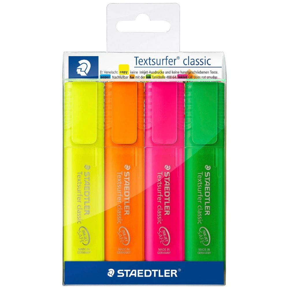 1 Staedtler Textsurfer Rainbow Highlighters Assorted 4 Pack, 1 of 6