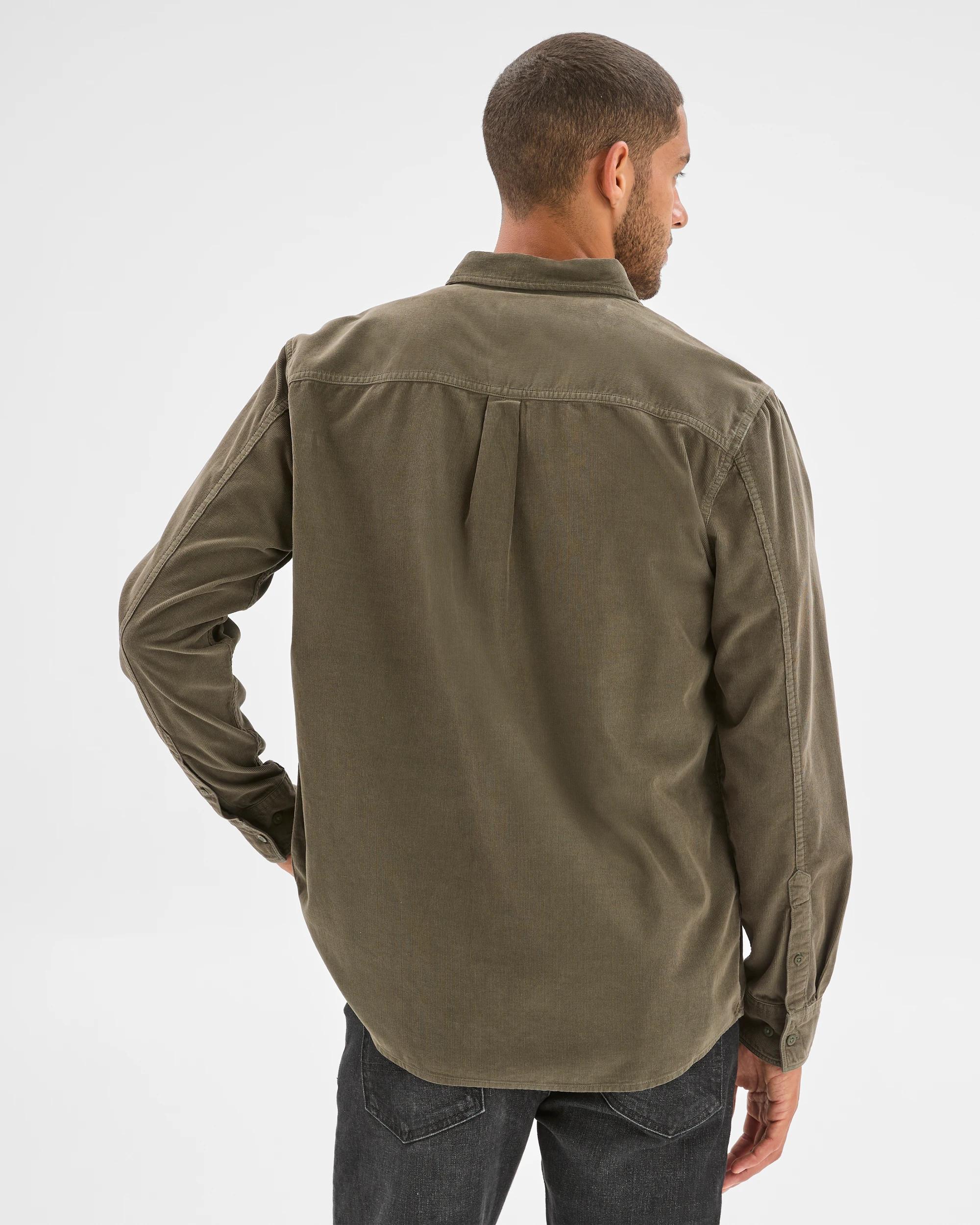 6 Target Man Australian Cotton Corduroy Shirt DARK OLIVE, 6 of 6