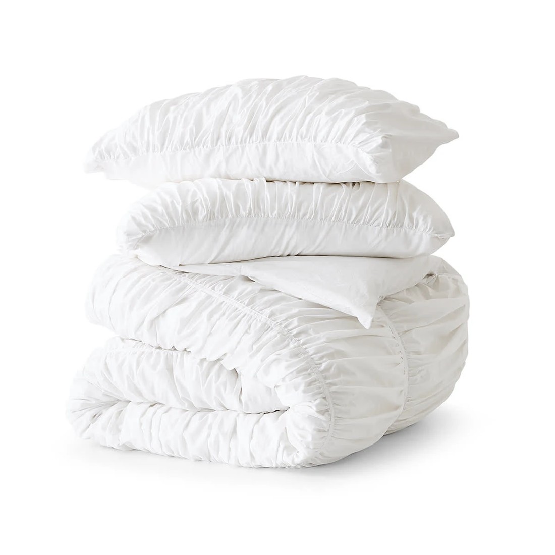 5 Arlo Cotton Quilt Cover Set - Queen Bed, White, 5 of 6
