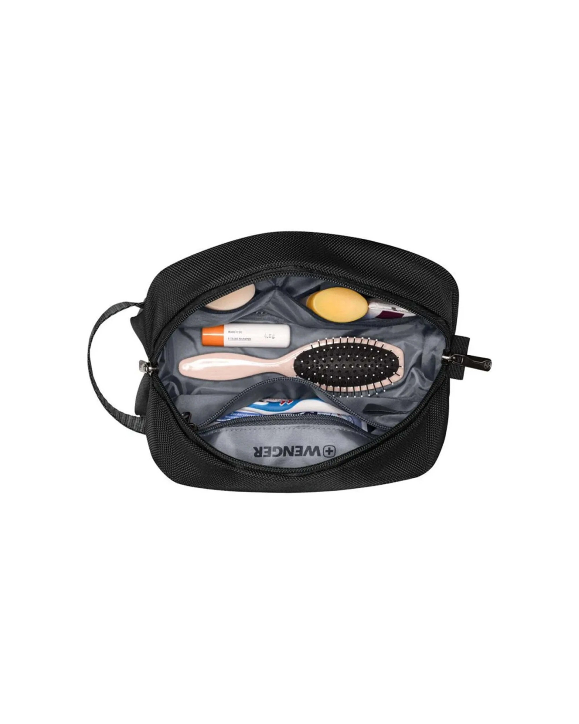 2 Wenger XE Toiletry Kit With Pockets Recycled PET Polyester Material - Black, 2 of 5