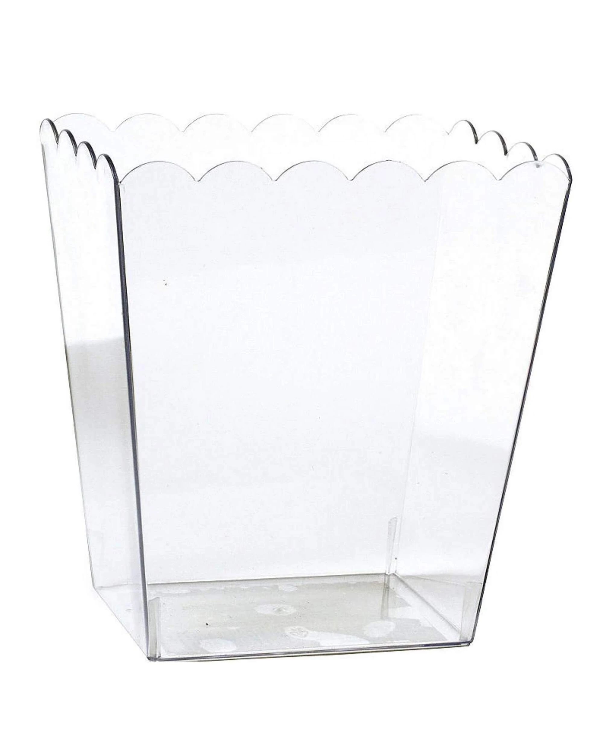 1 Anagram Medium Clear Scalloped Plastic Container, 1 of 2