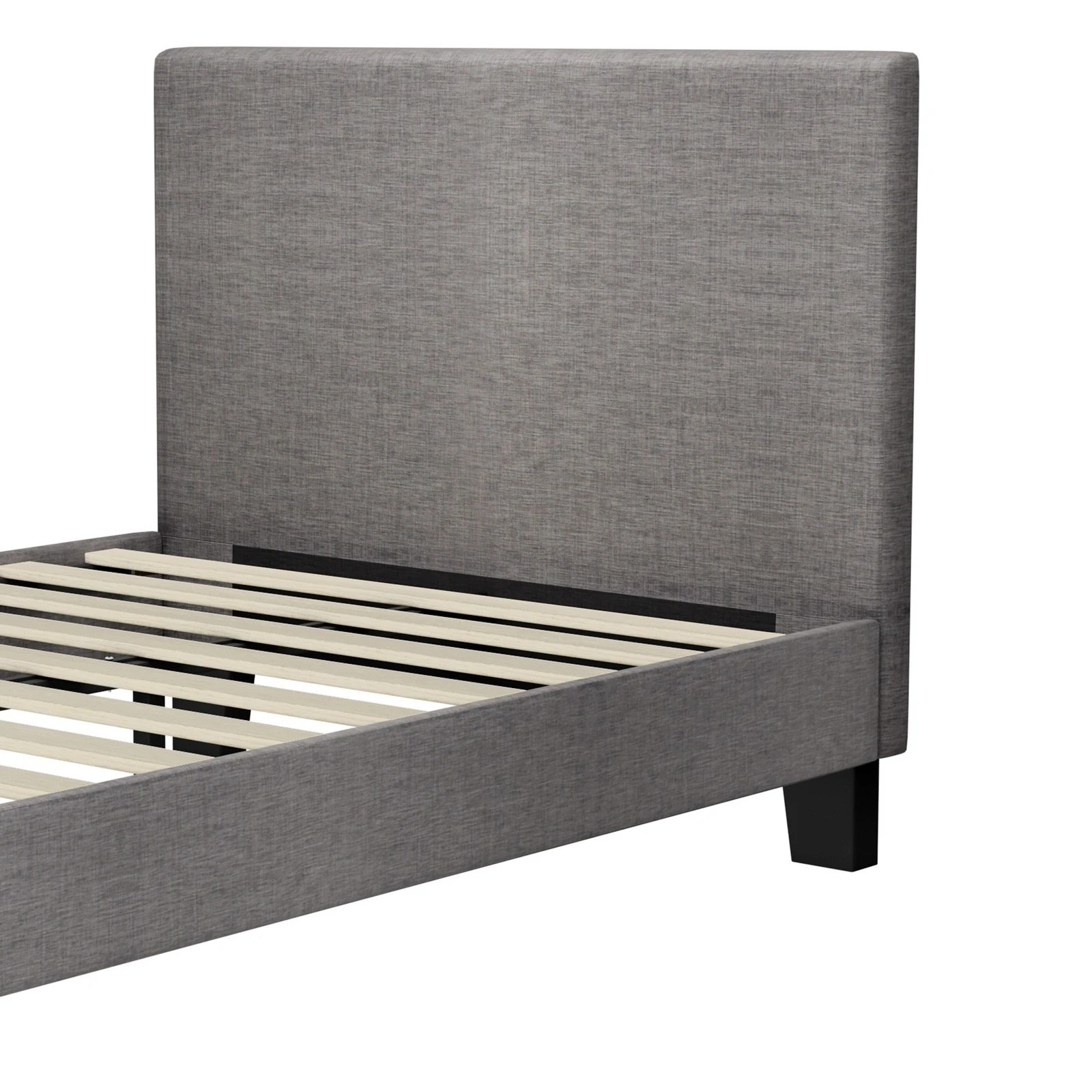 8 Oikiture Bed Frame King Single Size Wooden Slats Fabric - Grey, 8 of 10