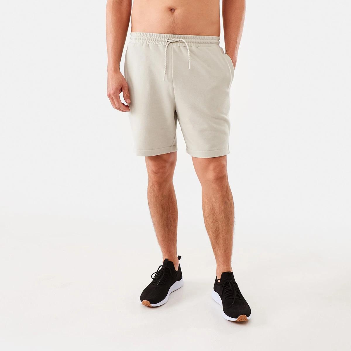 7 Active Mens Terry Shorts Sil Beige, 7 of 7