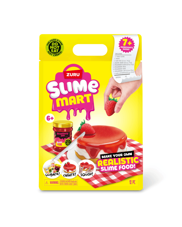 12 Piece Zuru Slime Mart Strawberry Cheesecake Playset