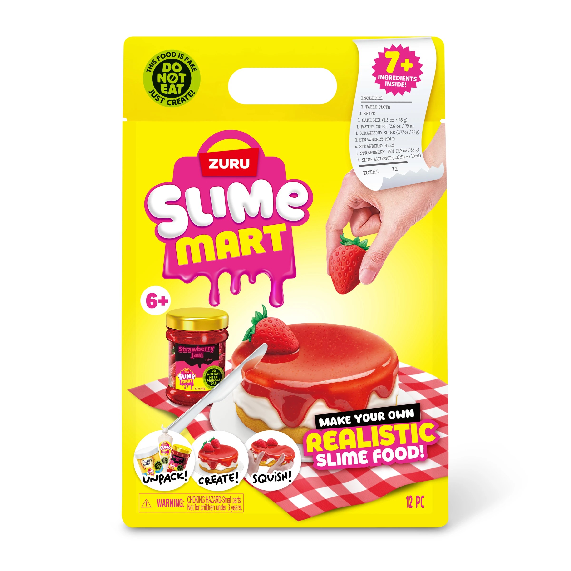 1 12 Piece Zuru Slime Mart Strawberry Cheesecake Playset, 1 of 10