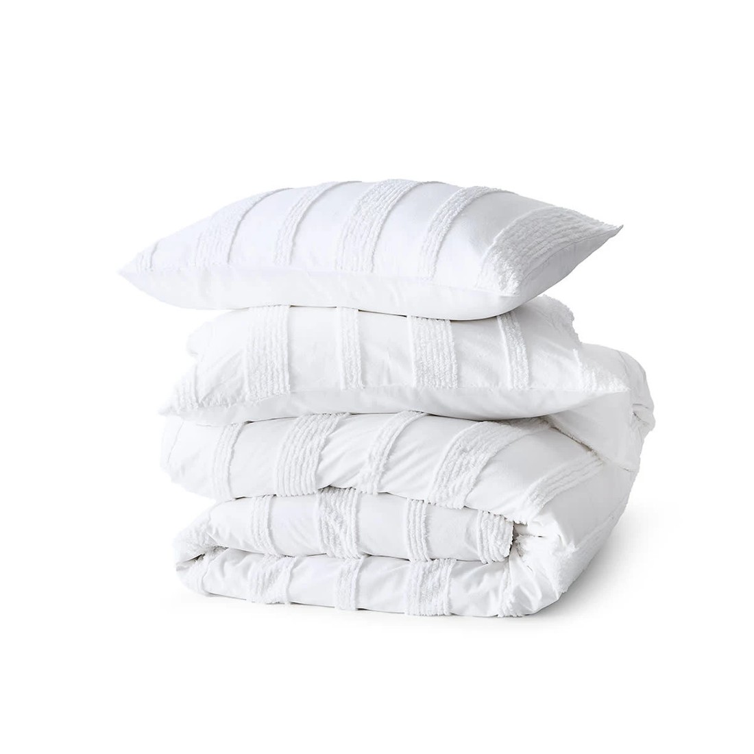 5 Willow Cotton Quilt Cover Set - King Bed, White, 5 of 6